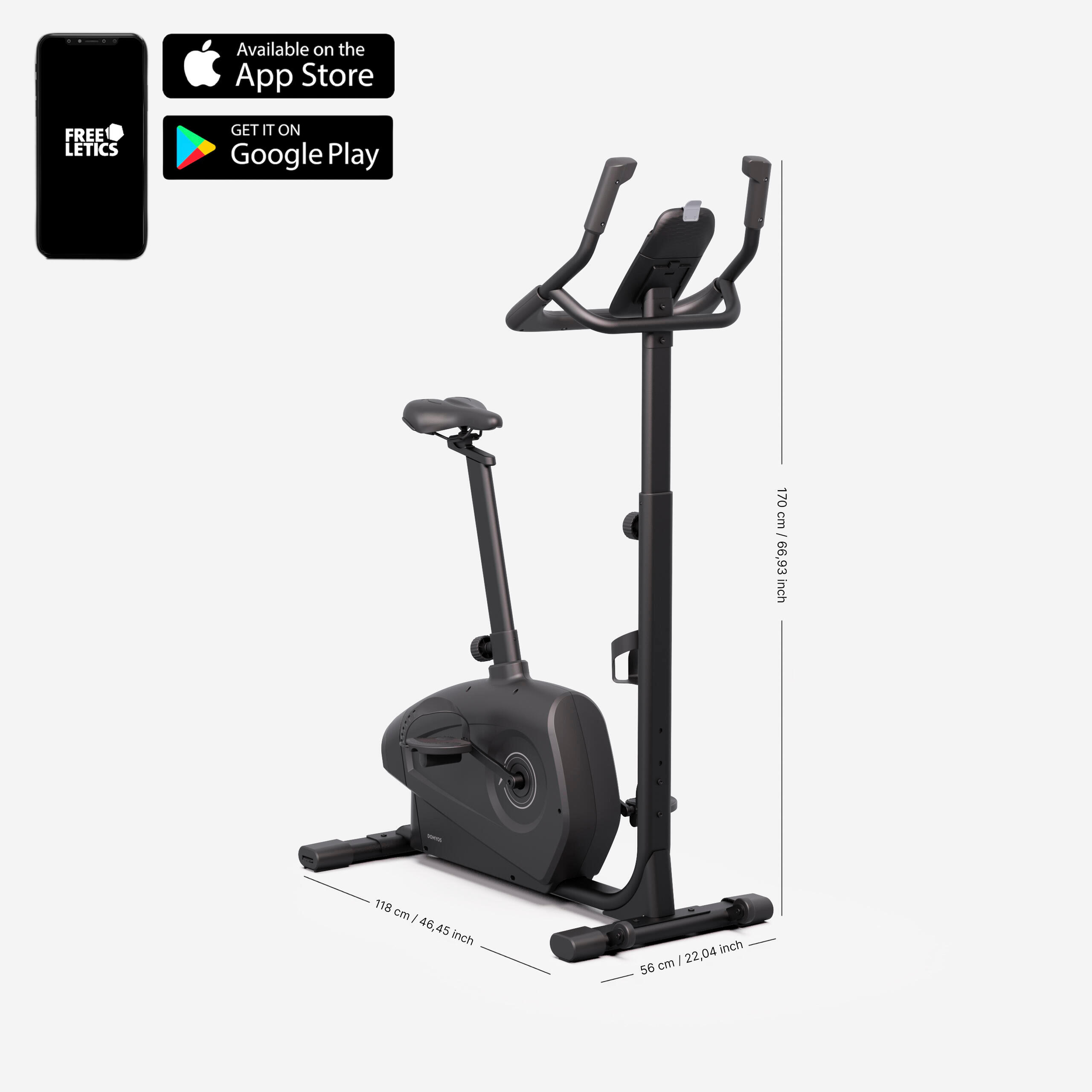 DOMYOS Extra pohodlný stacionárny bicykel EB900 B so systémom samonapájania bez · záber 7