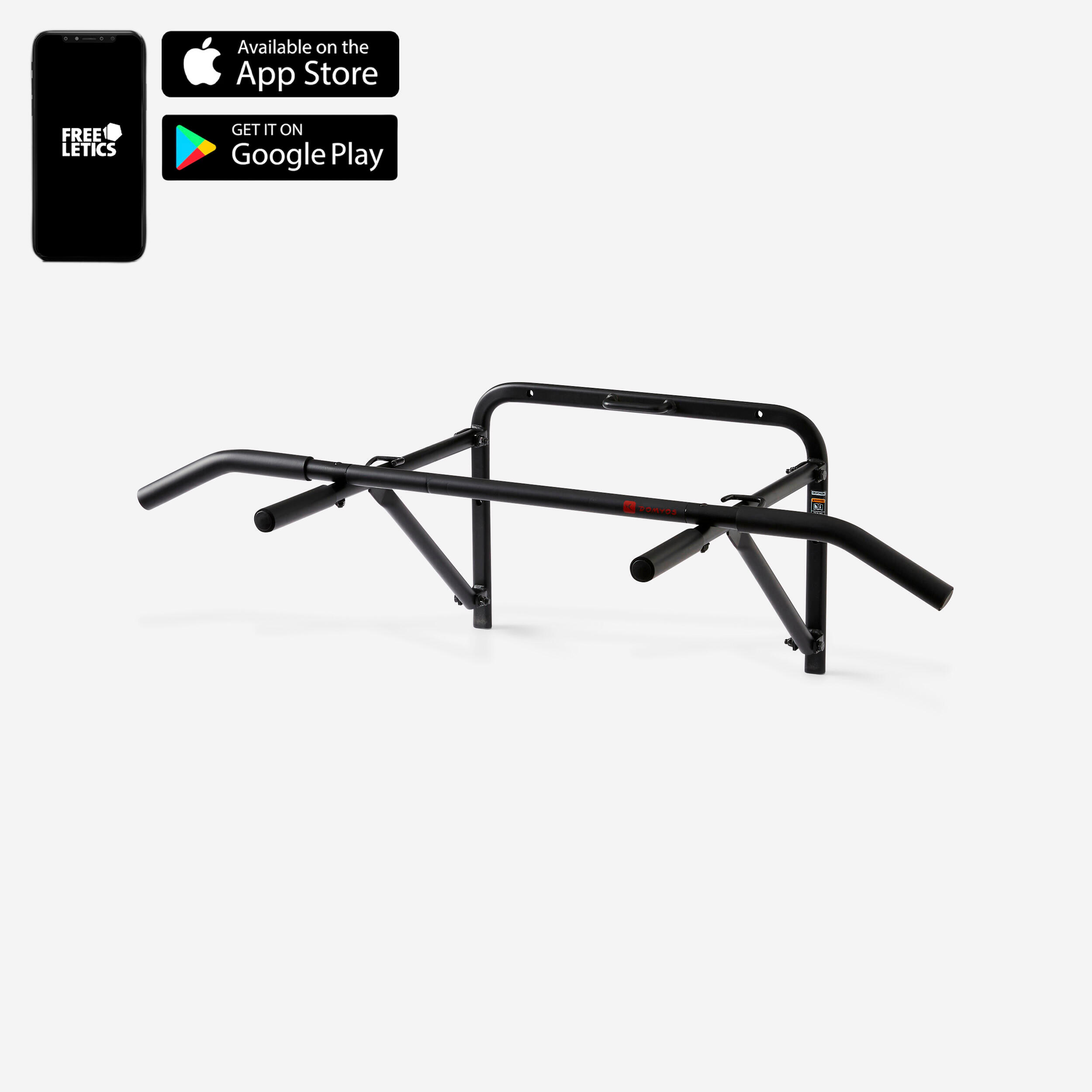 Barra de dominadas de musculación para pared plegable Decathlon