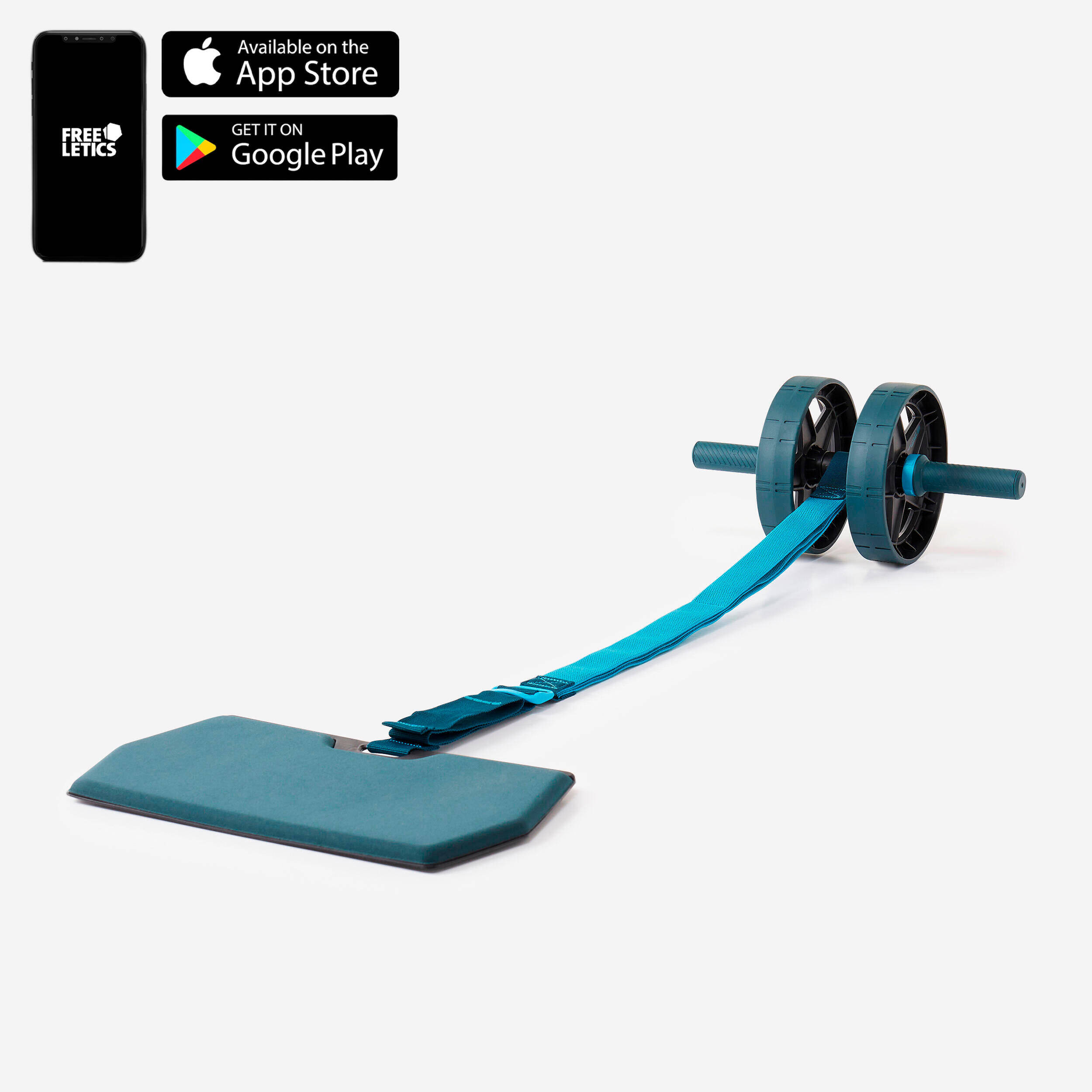 Weight Training Ab Wheel With or Without Elastic Band Support -  2