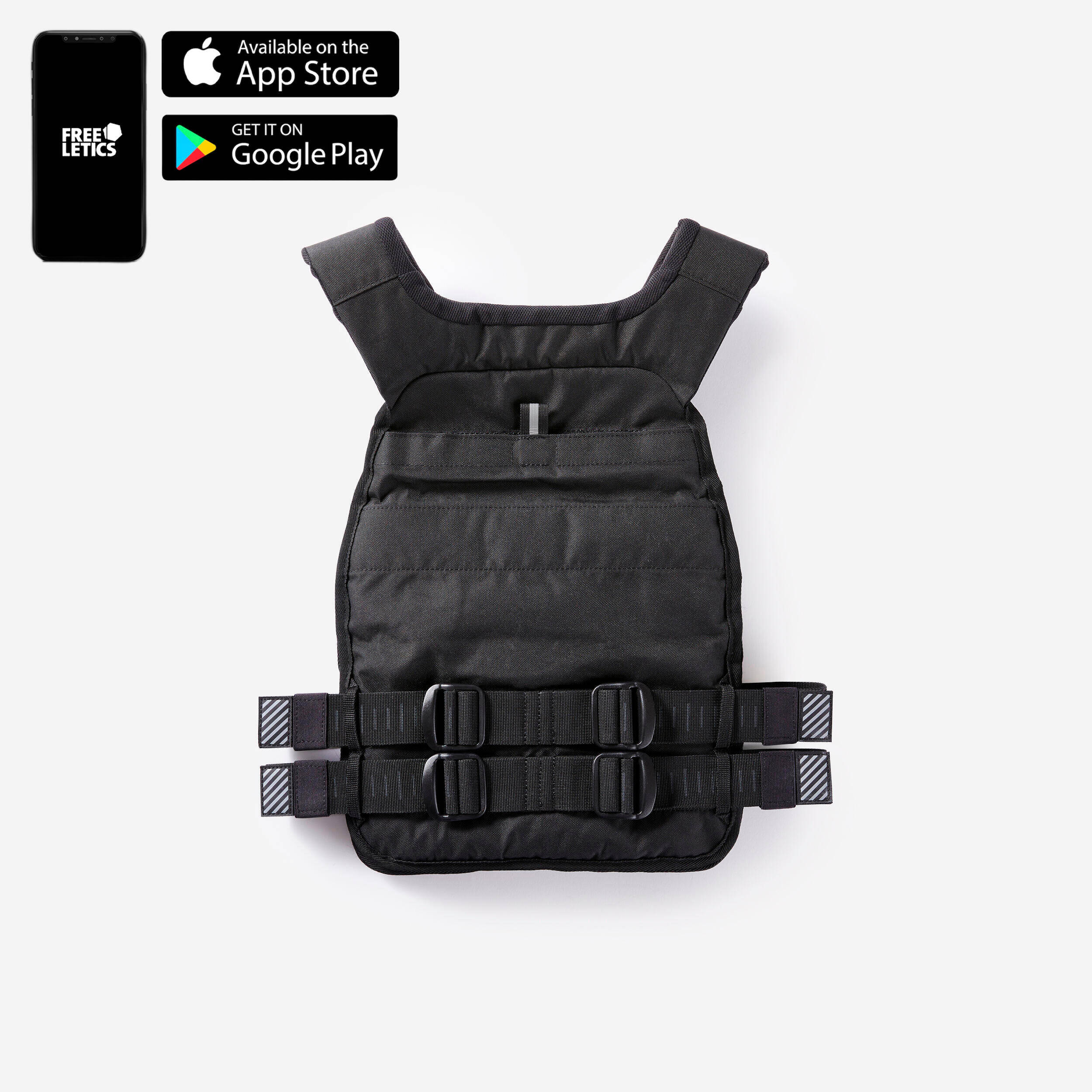 Adjustable Weighted Vest 6Kg with 4 Plates of 1Kg each, Expandable upto 14kg -  2