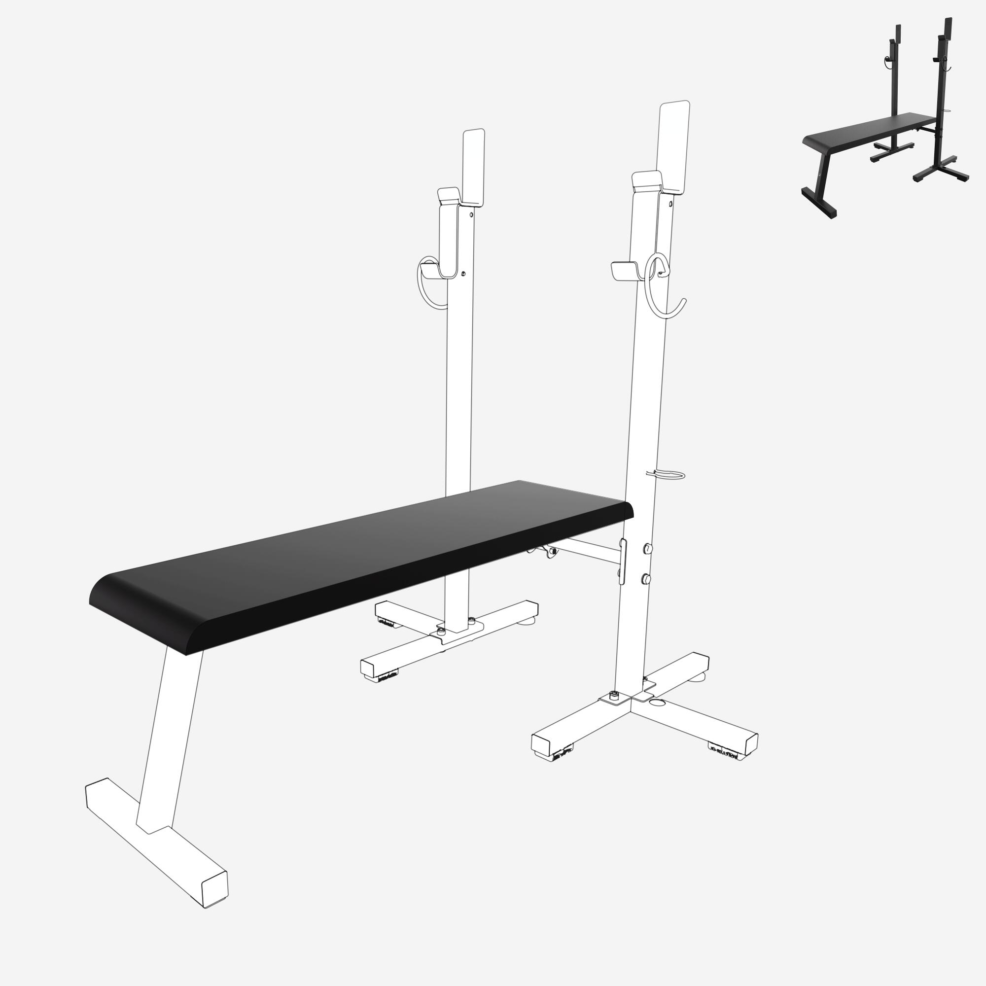 Respaldo Recambio Banco Bench Press 80 kg 5/8