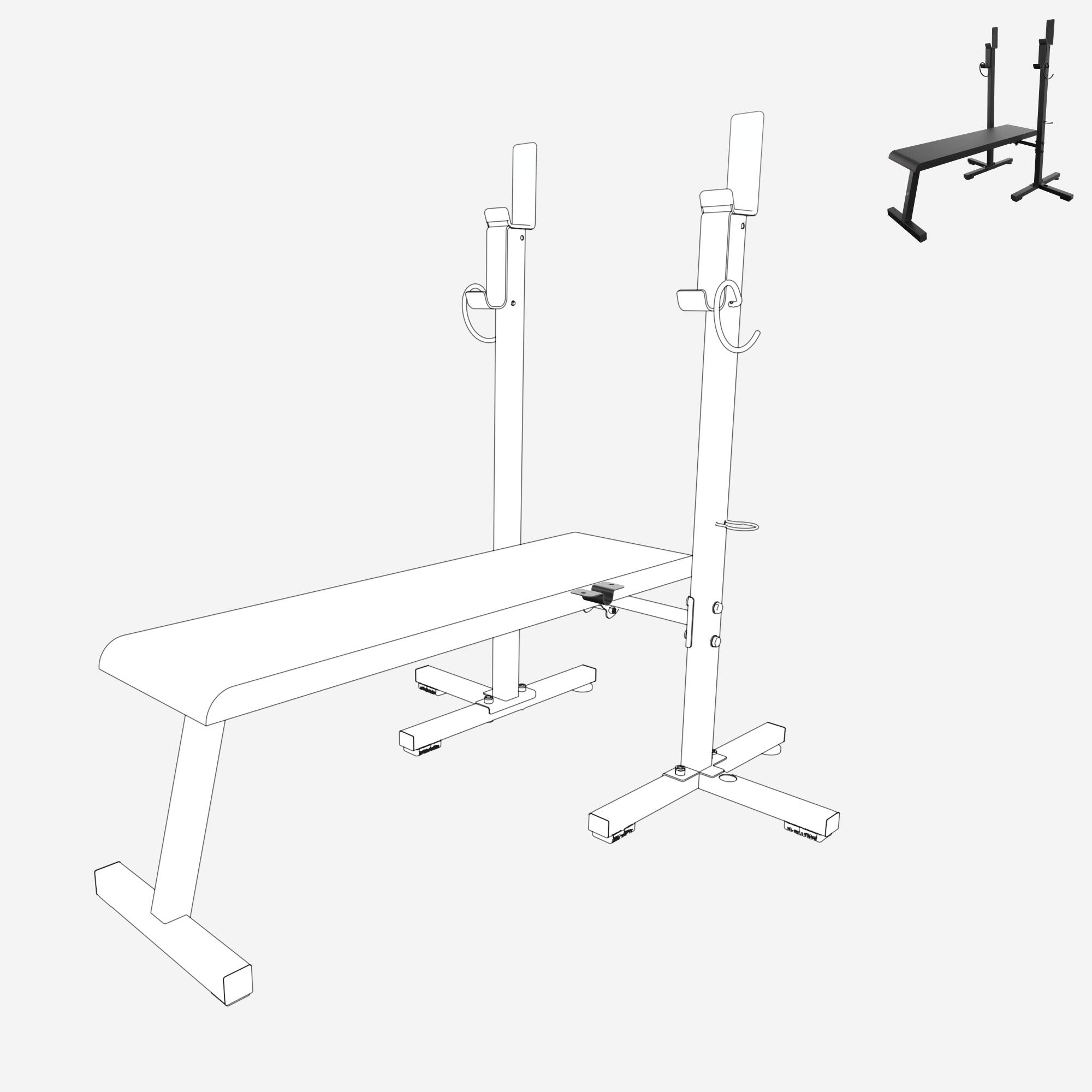Placa Rotación Recambio Banco Bench Press 80 kg 3/5