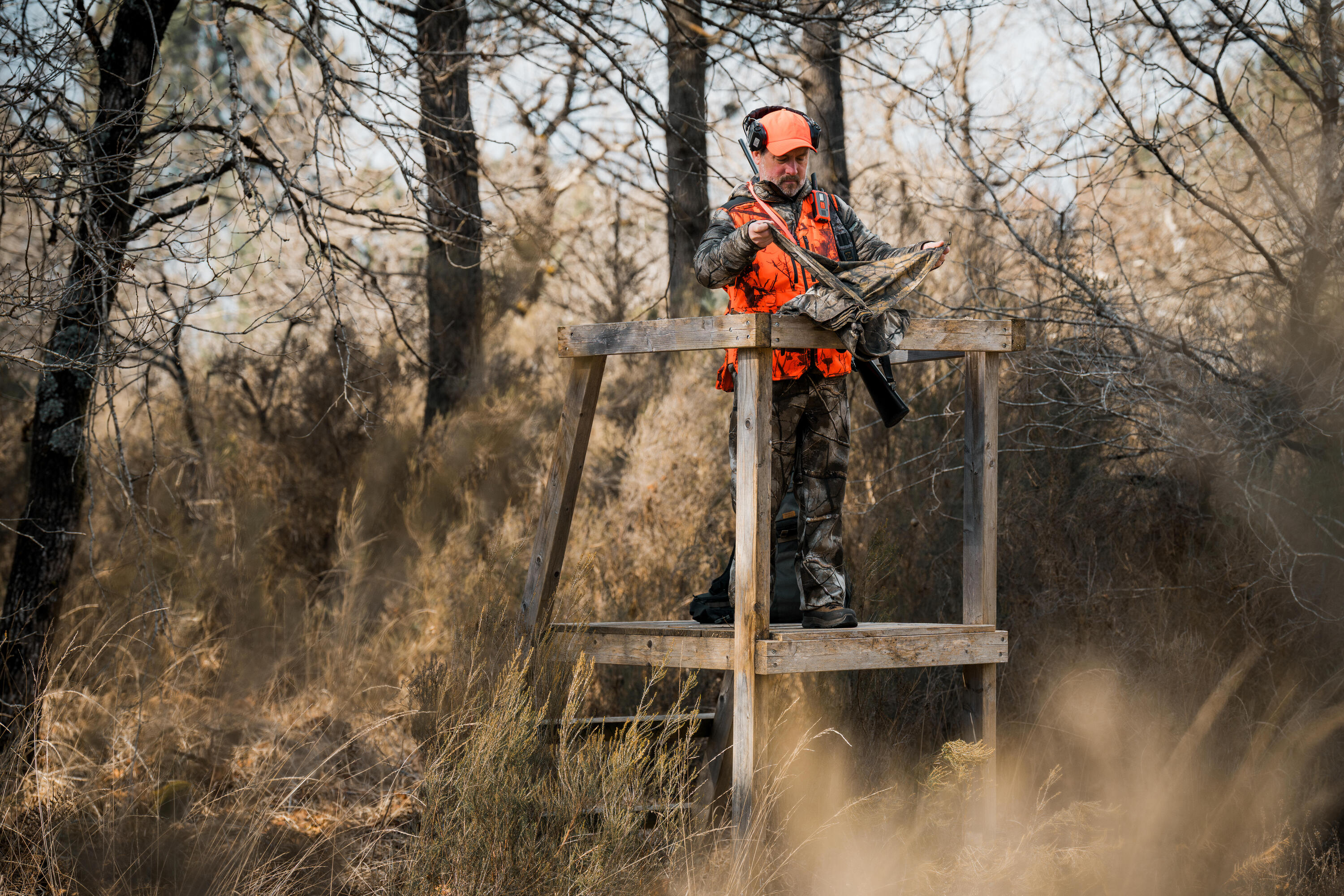 Jagdweste Camo Neon mit 12 Taschen 500 Treemetic 17/18