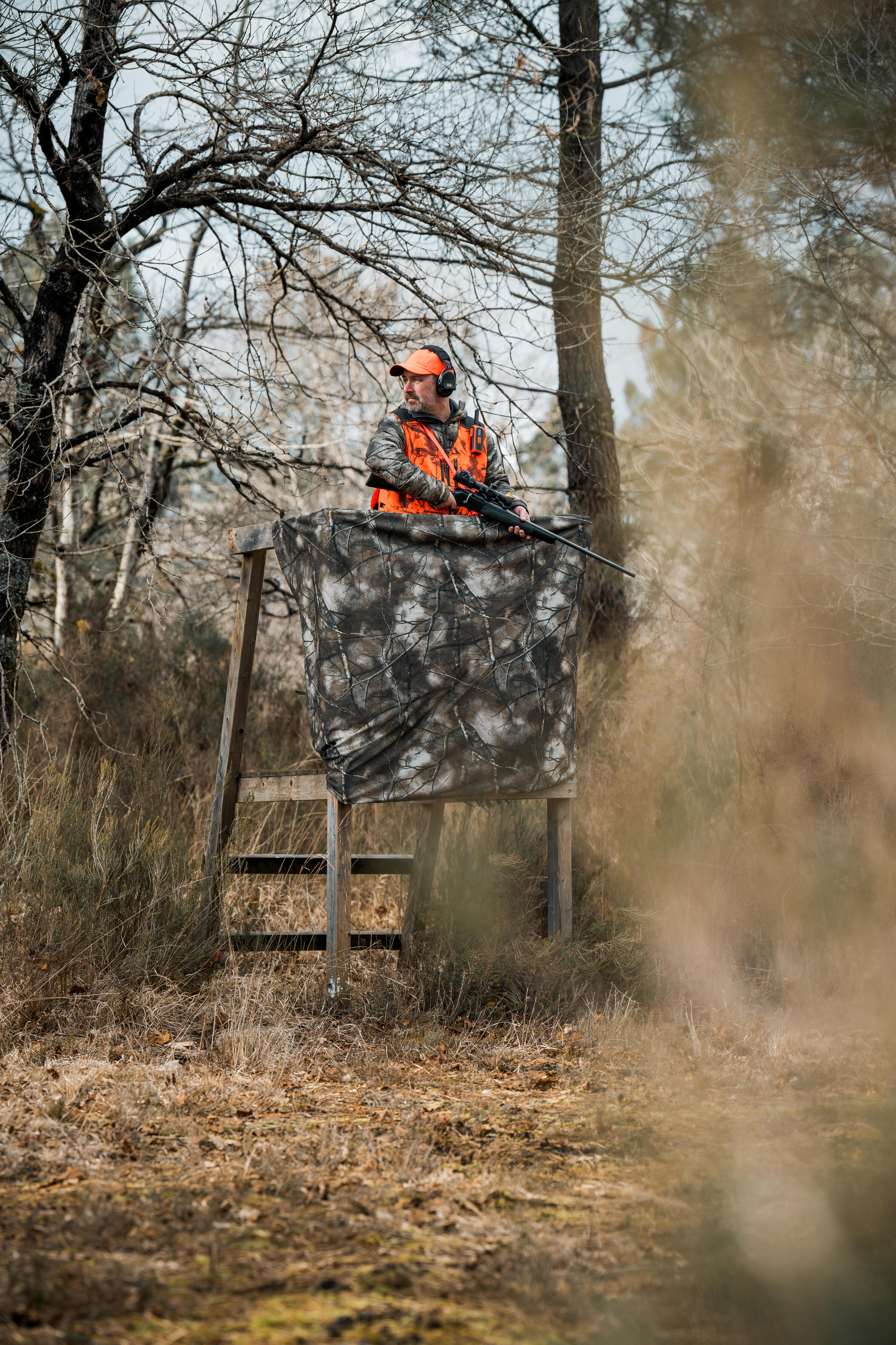 Jagdweste Camo Neon mit 12 Taschen 500 Treemetic 18/18