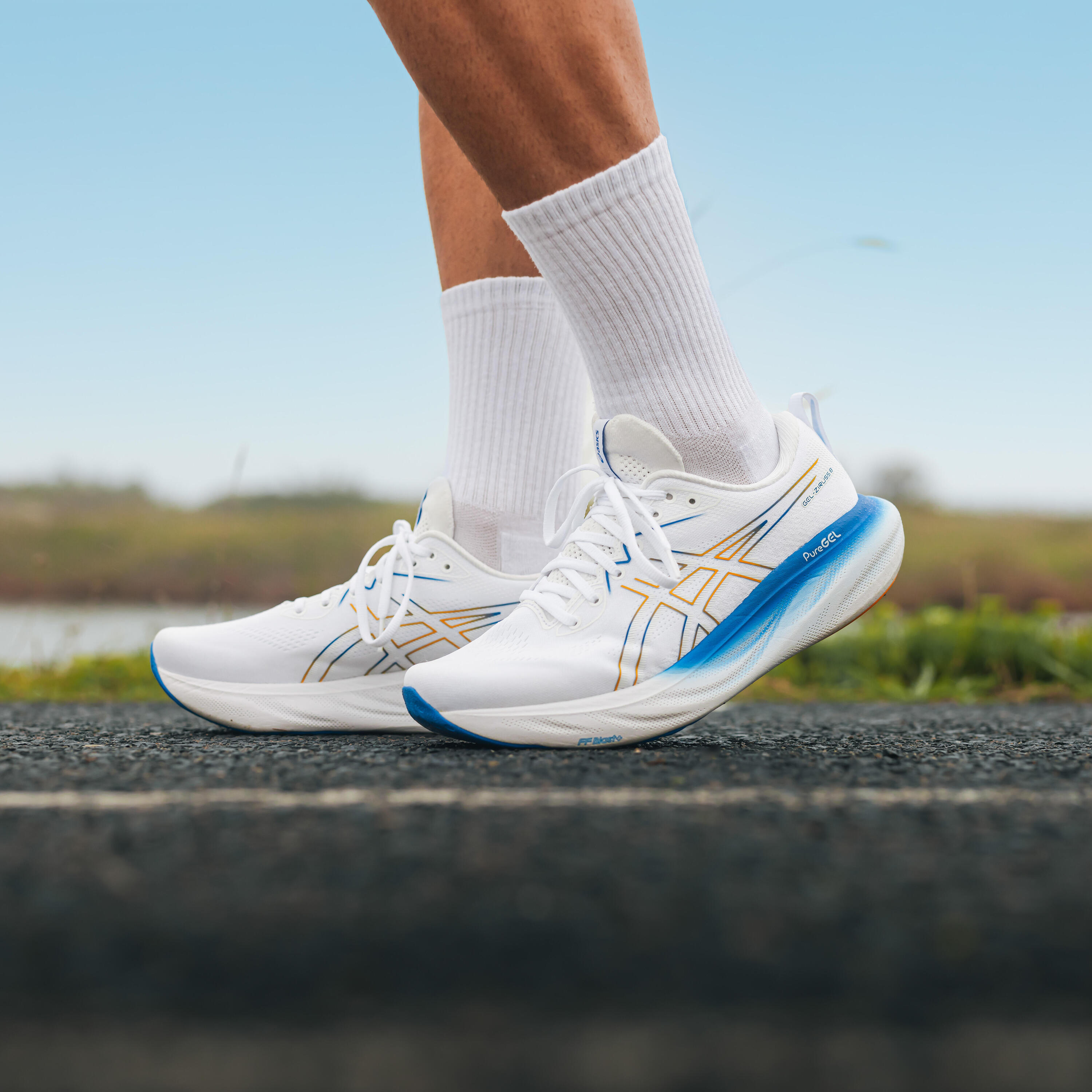 Running Asics Scarpe Asics Gel Nimbus Uomo Bianche Scarpe Running