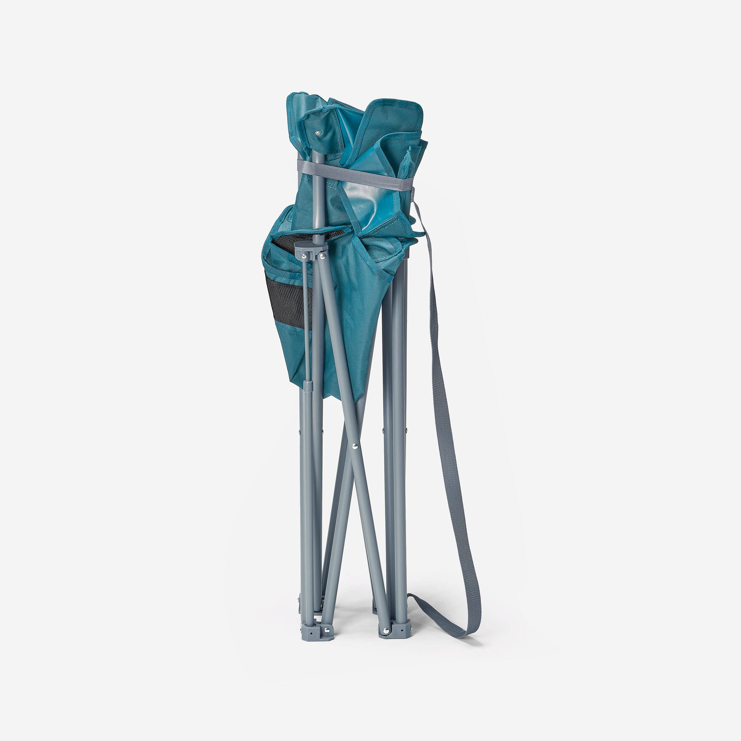 Camping Chair XXL Foldable with Armrest up to 150 Kg - Teal Blue -  2