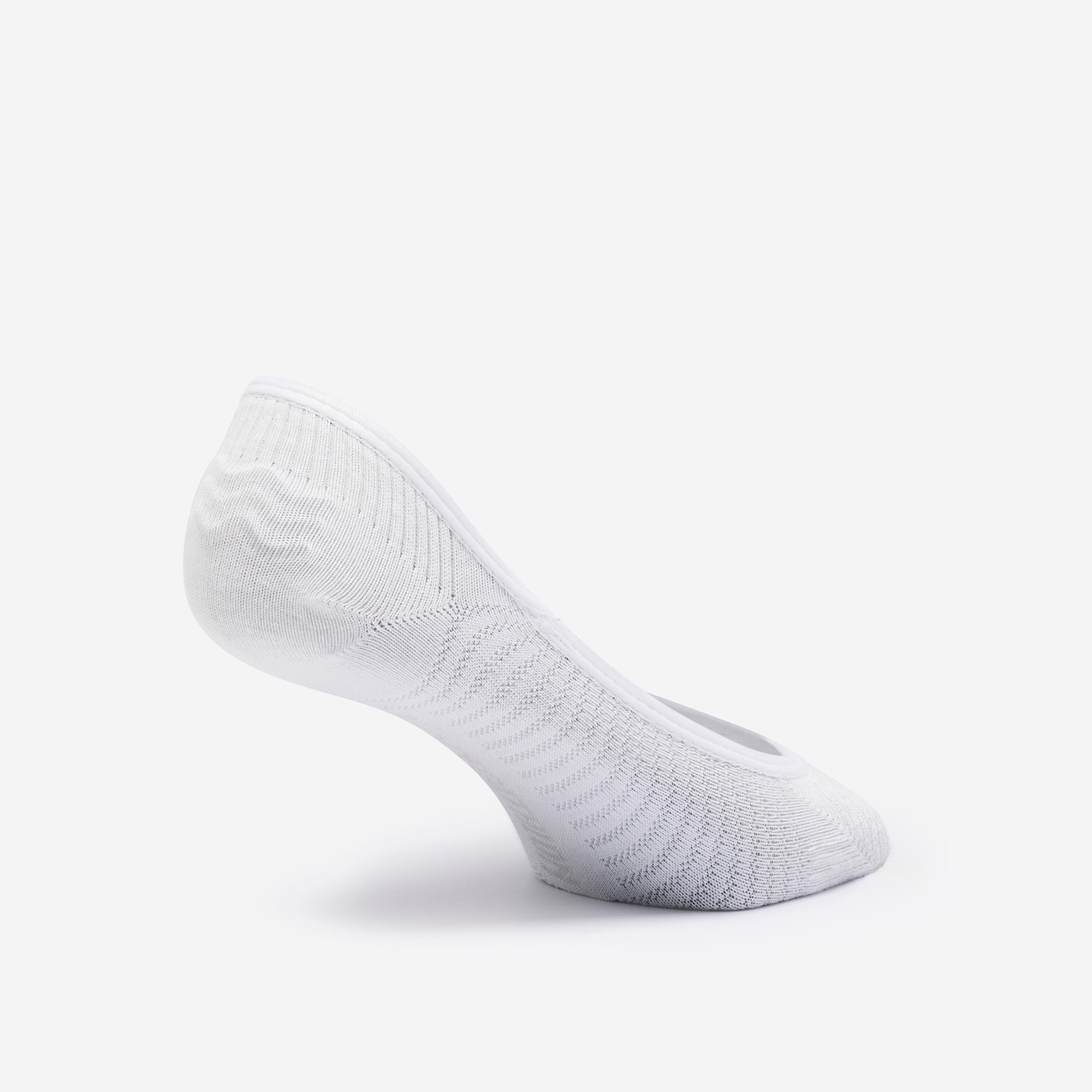 Meias invisíveis conjunto de 2, branco 3/4