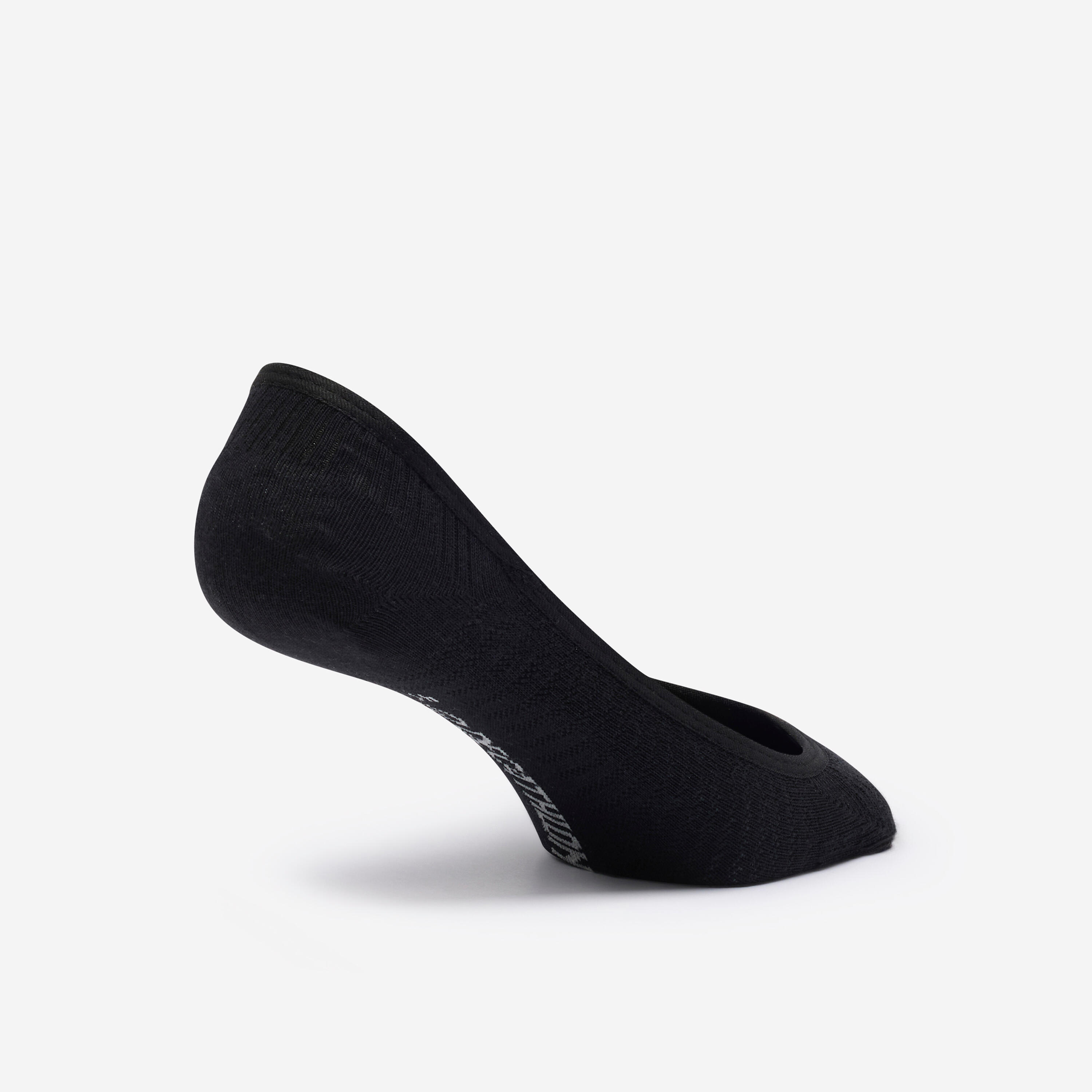 Meias invisíveis conjunto de 2, preto 3/4
