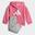 Ensemble de survêtement bébé à zip, rose et gris