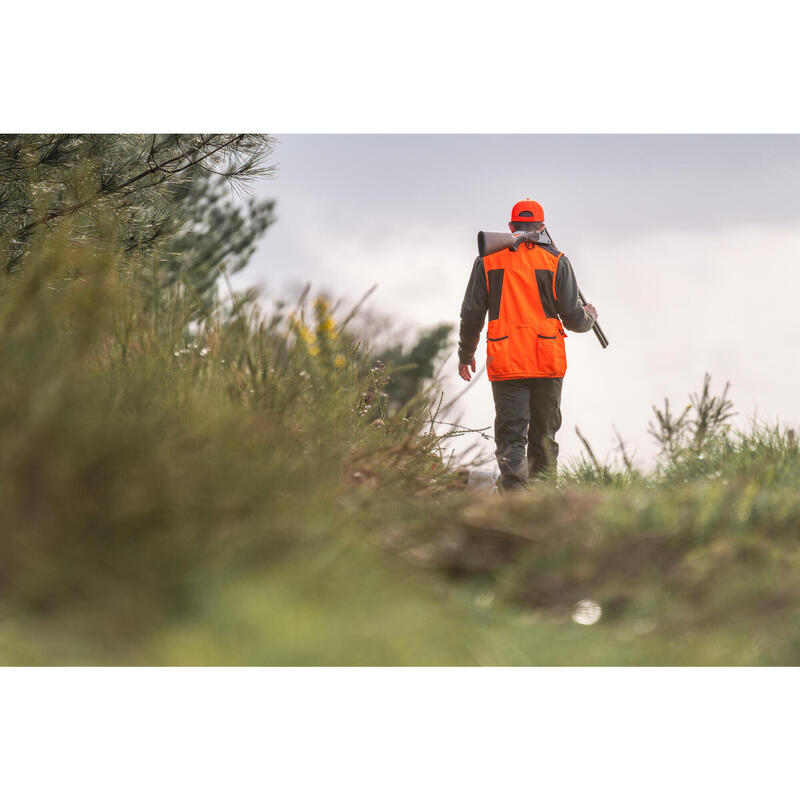 Gilet chasse respirant homme 520 orange fluo