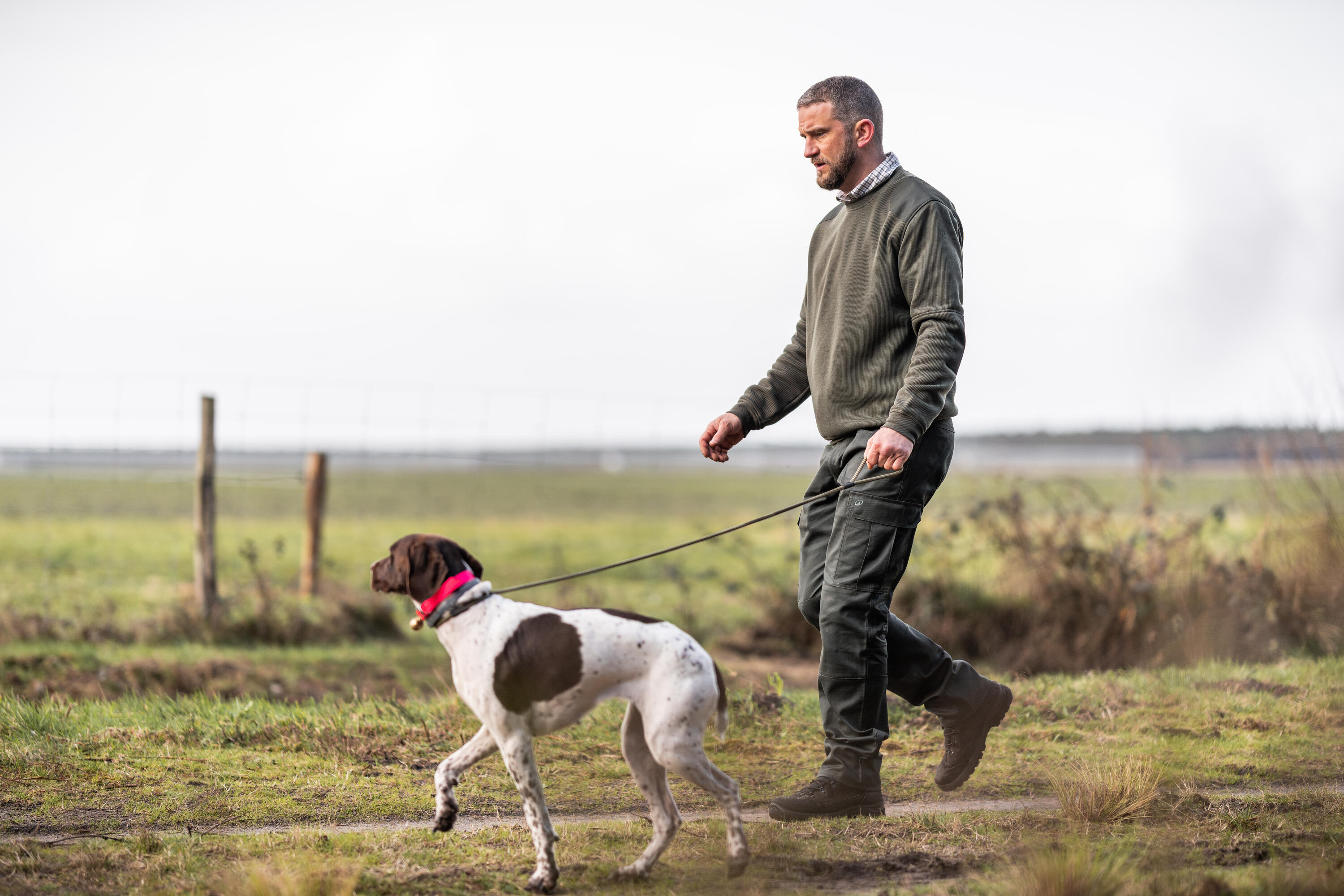 Pantalon cargo de chasse résistant homme, Steppe 500 vert 12/12