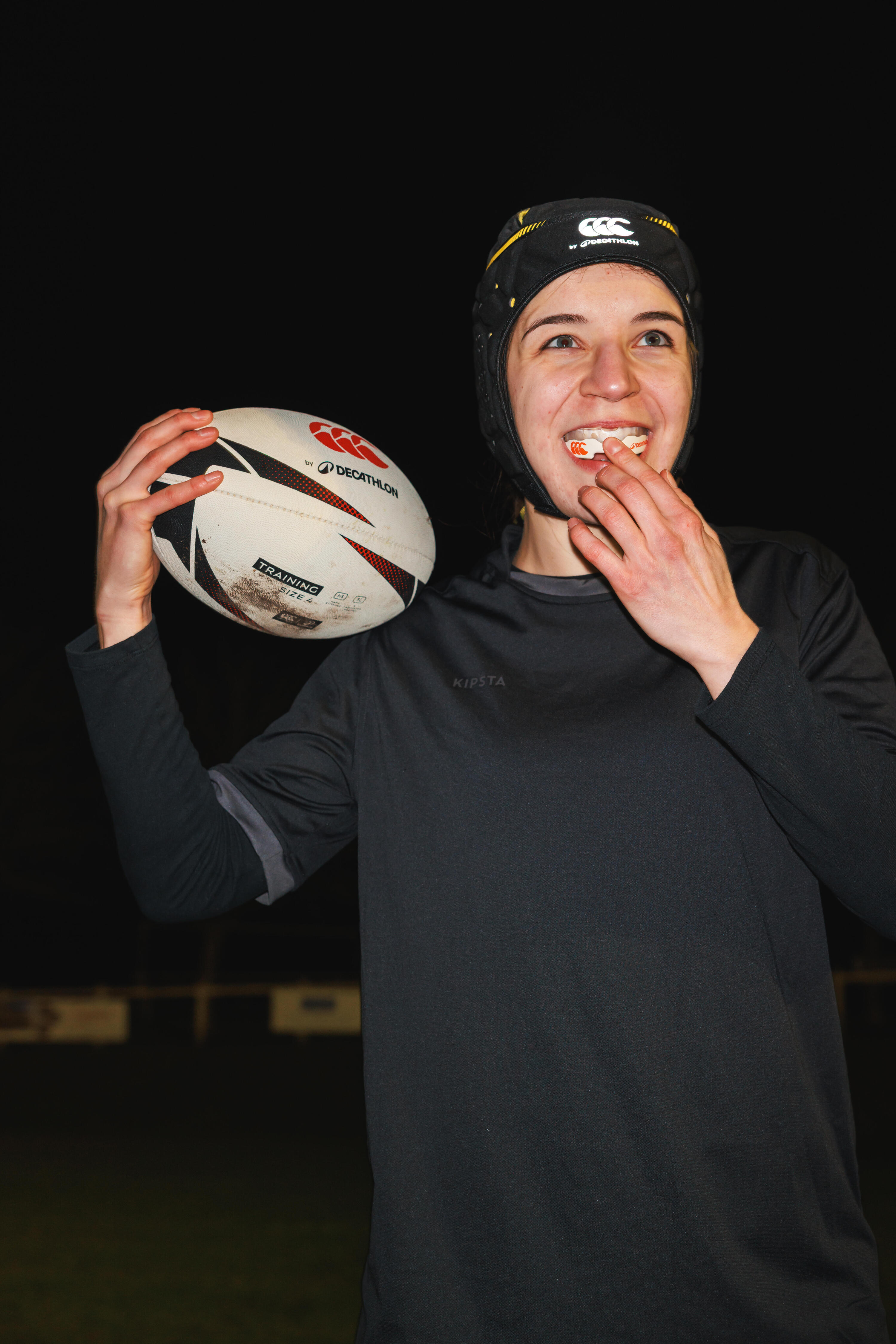 Protege dents de rugby adulte - MG500 Canterbury Blanc Rouge 9/12