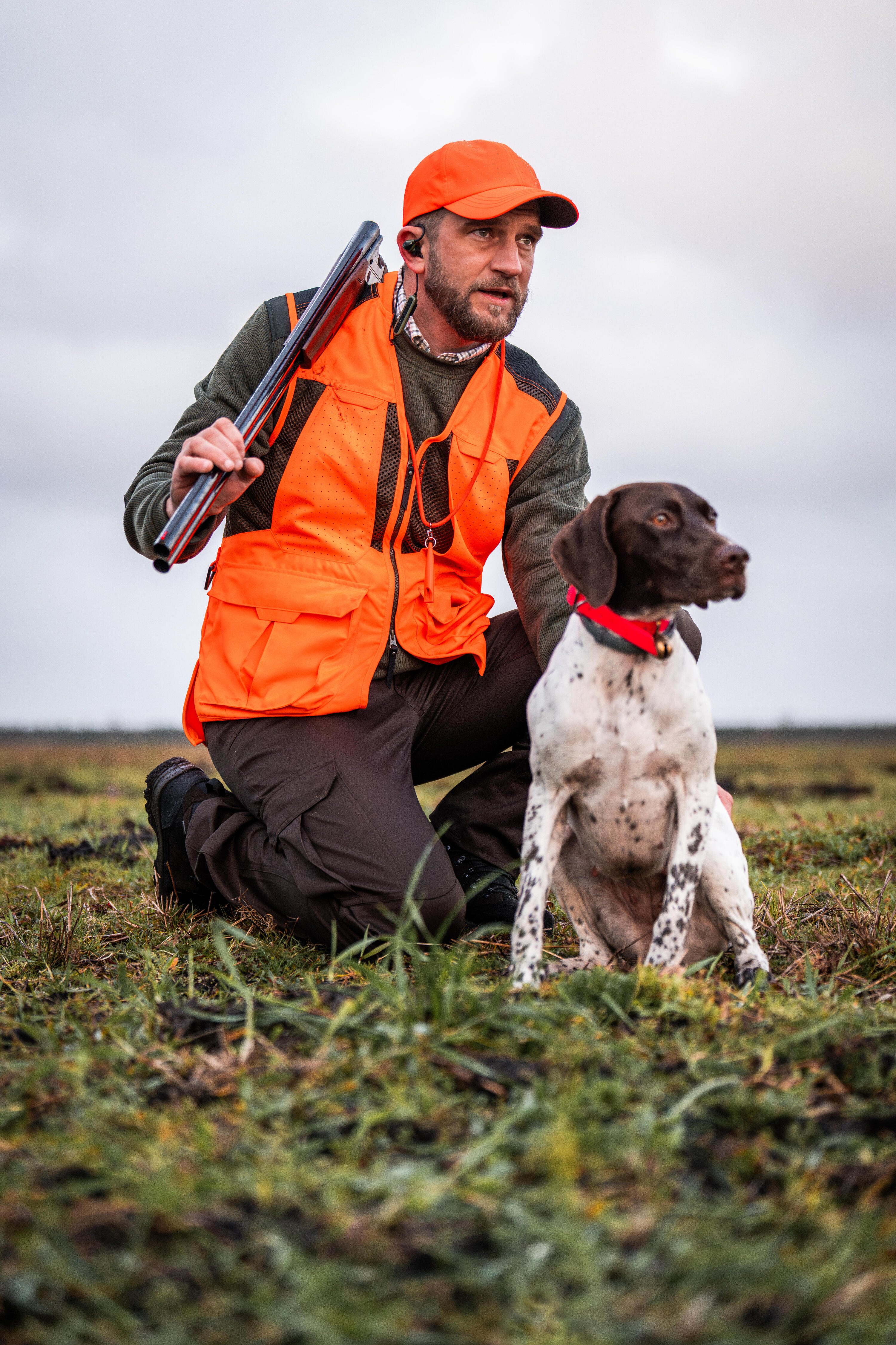 Seconde vie - Gilet chasse respirant homme 520 orange fluo 19/19