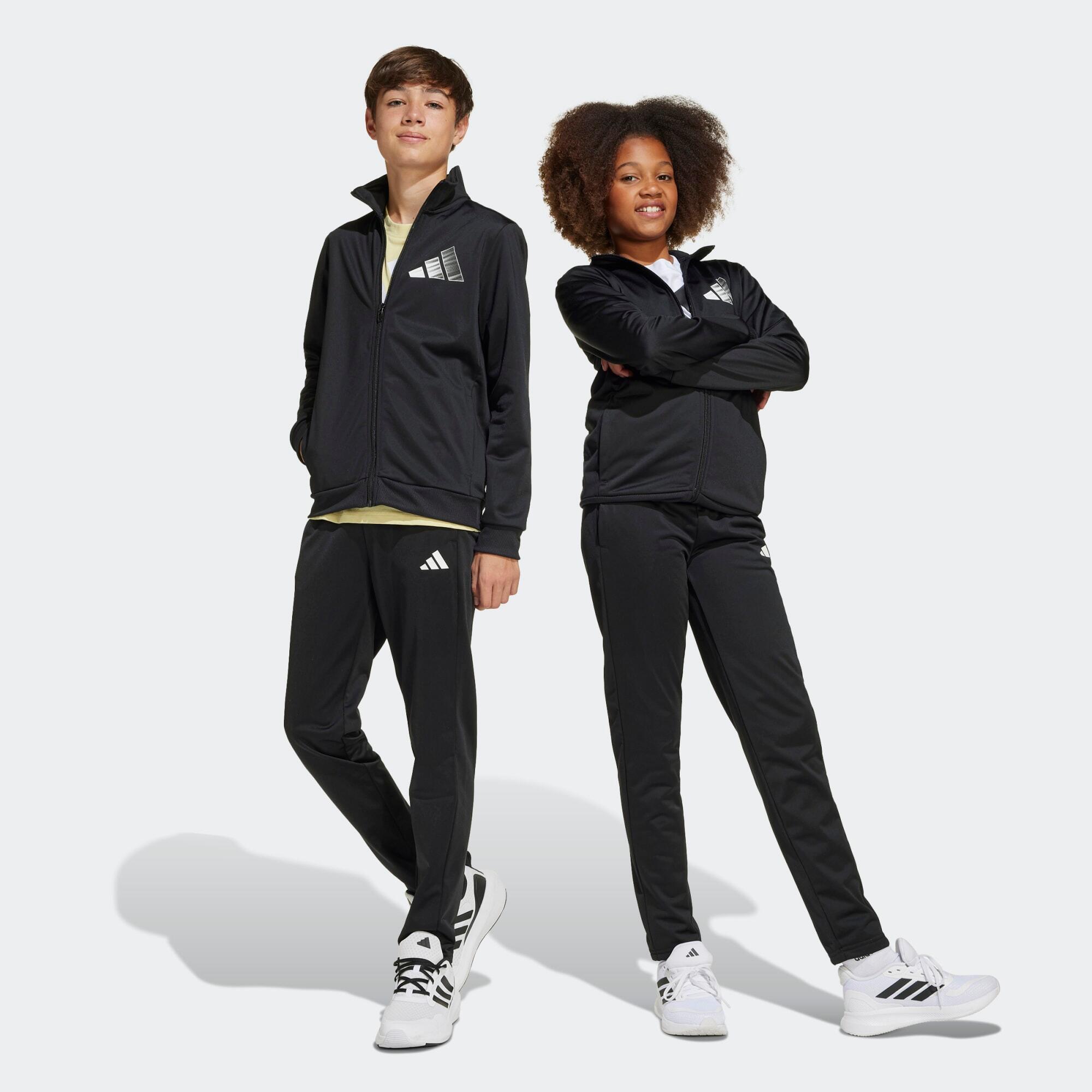 Tuta ADIDAS bambino ginnastica poliestere nera 6/7