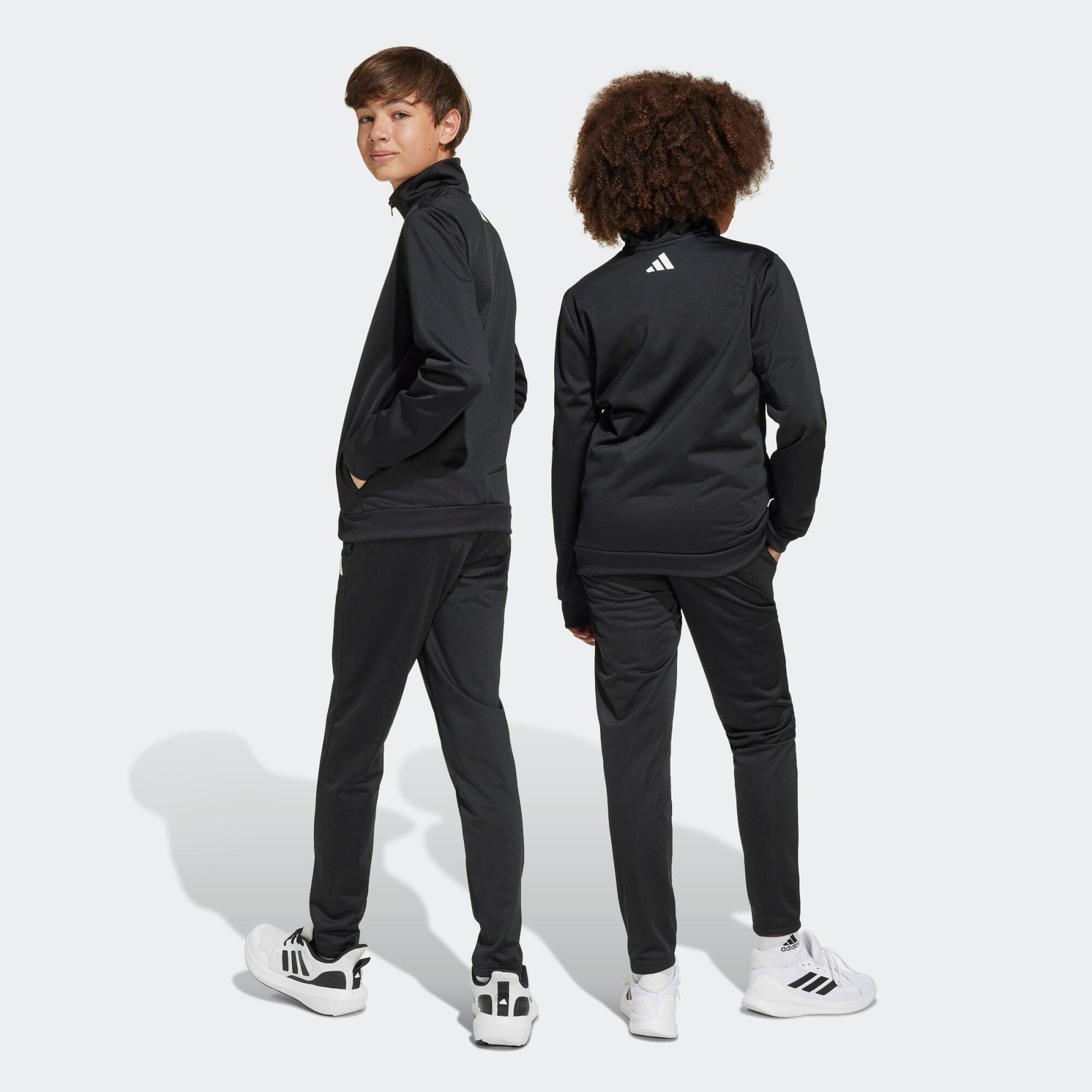 Tuta ADIDAS bambino ginnastica poliestere nera 7/7
