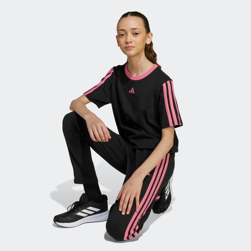 T-shirt enfant en coton, noir et rose