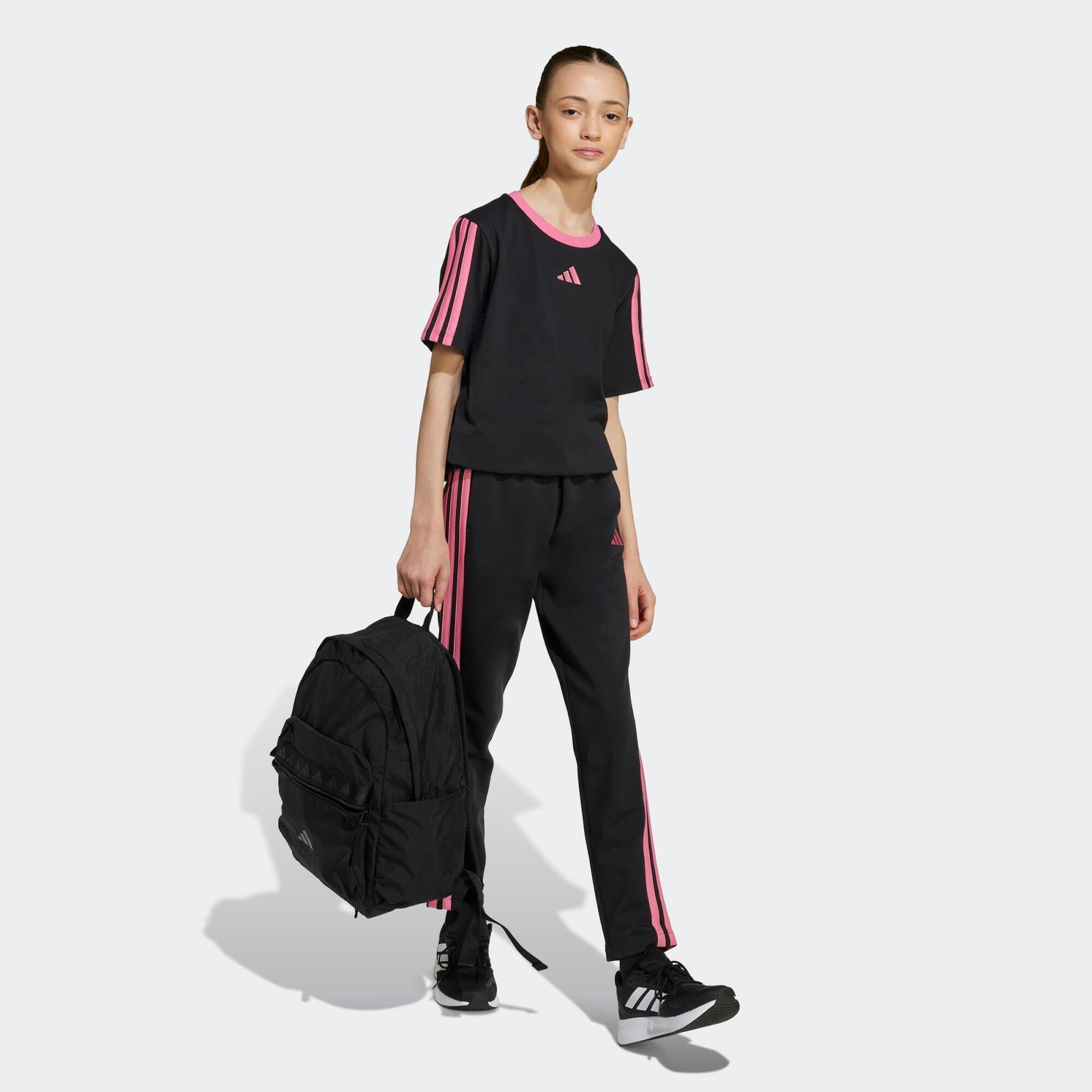 T-shirt enfant en coton, noir et rose 5/6