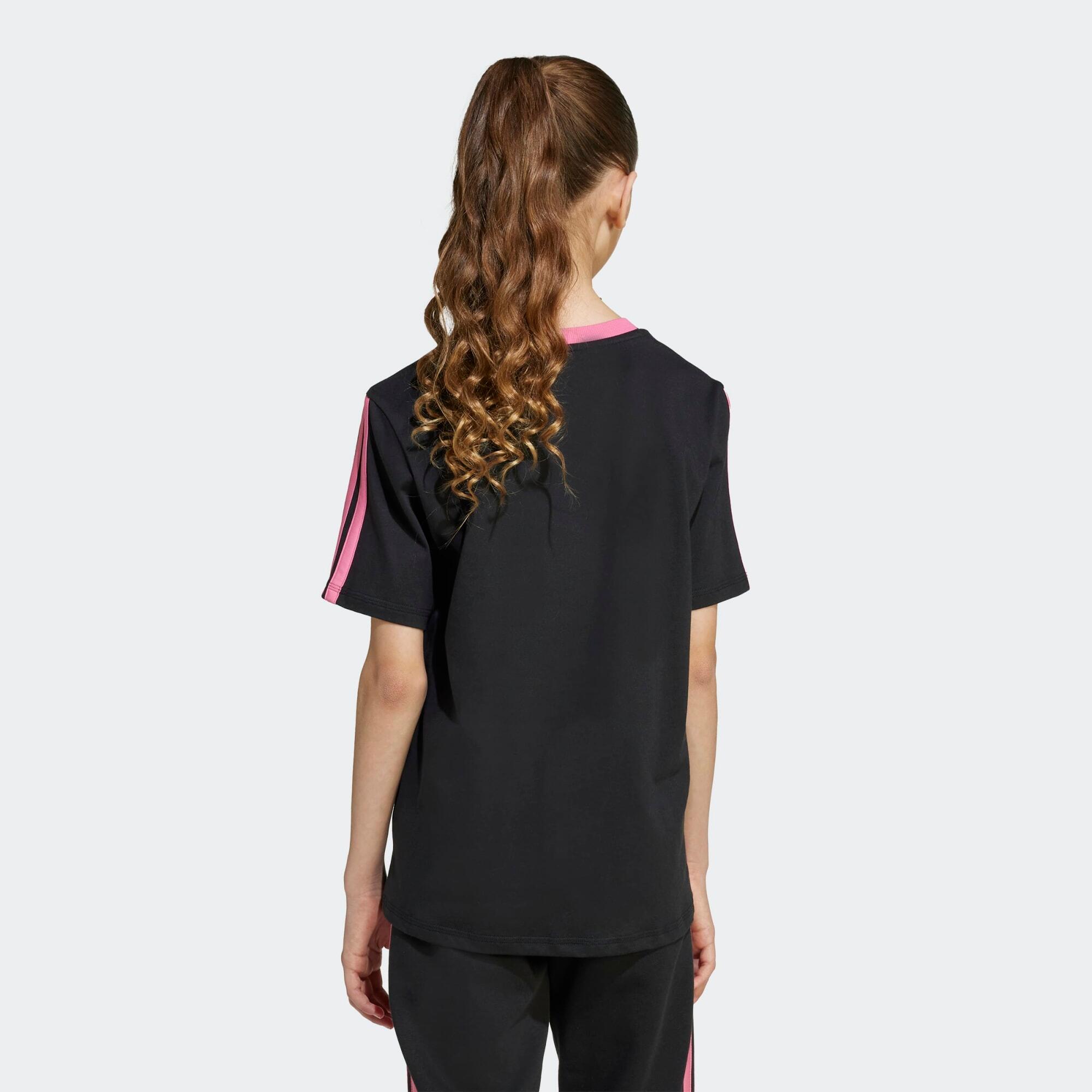 T-shirt enfant en coton, noir et rose 2/6