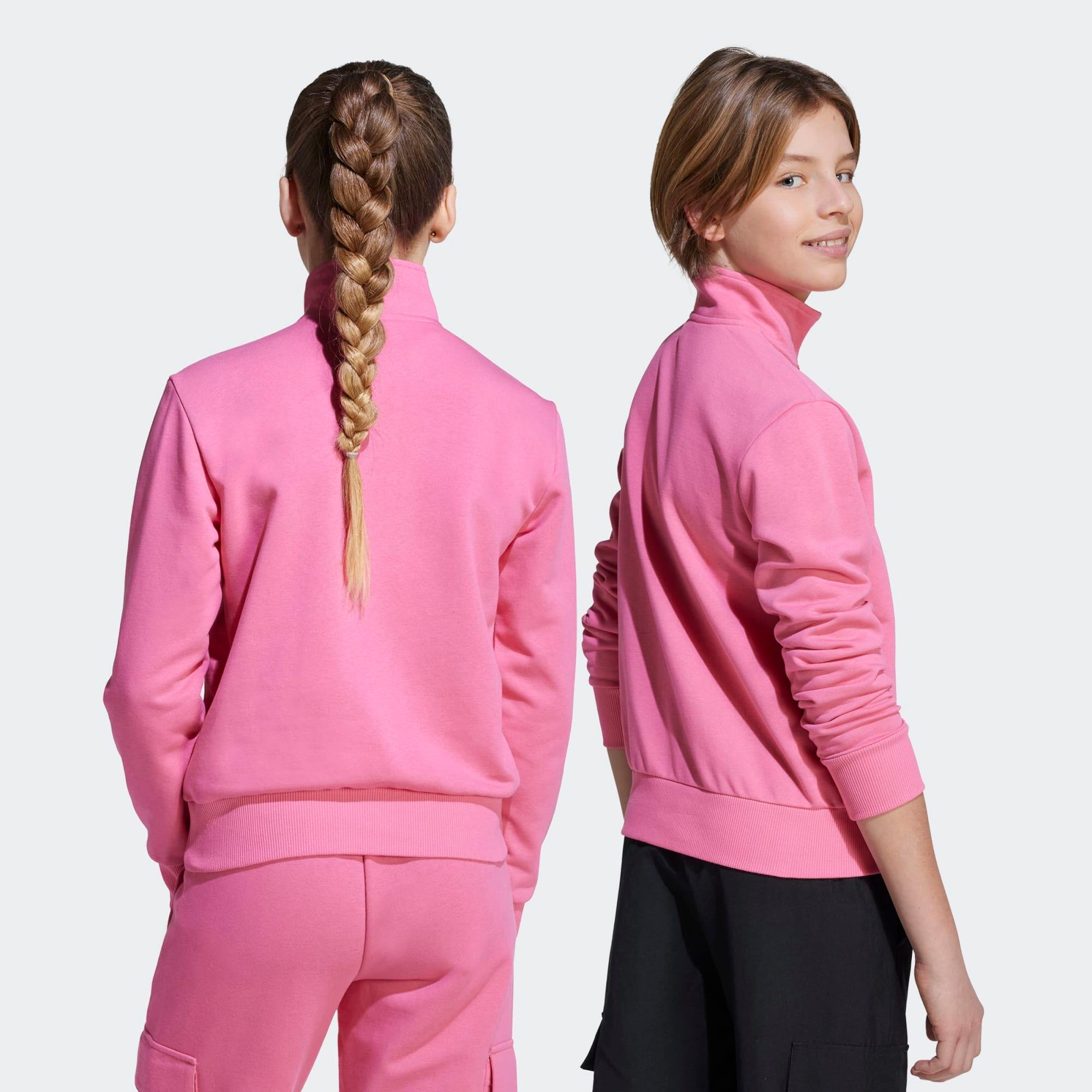 Felpa ADIDAS bambino ginnastica con zip pesante rosa 7/7