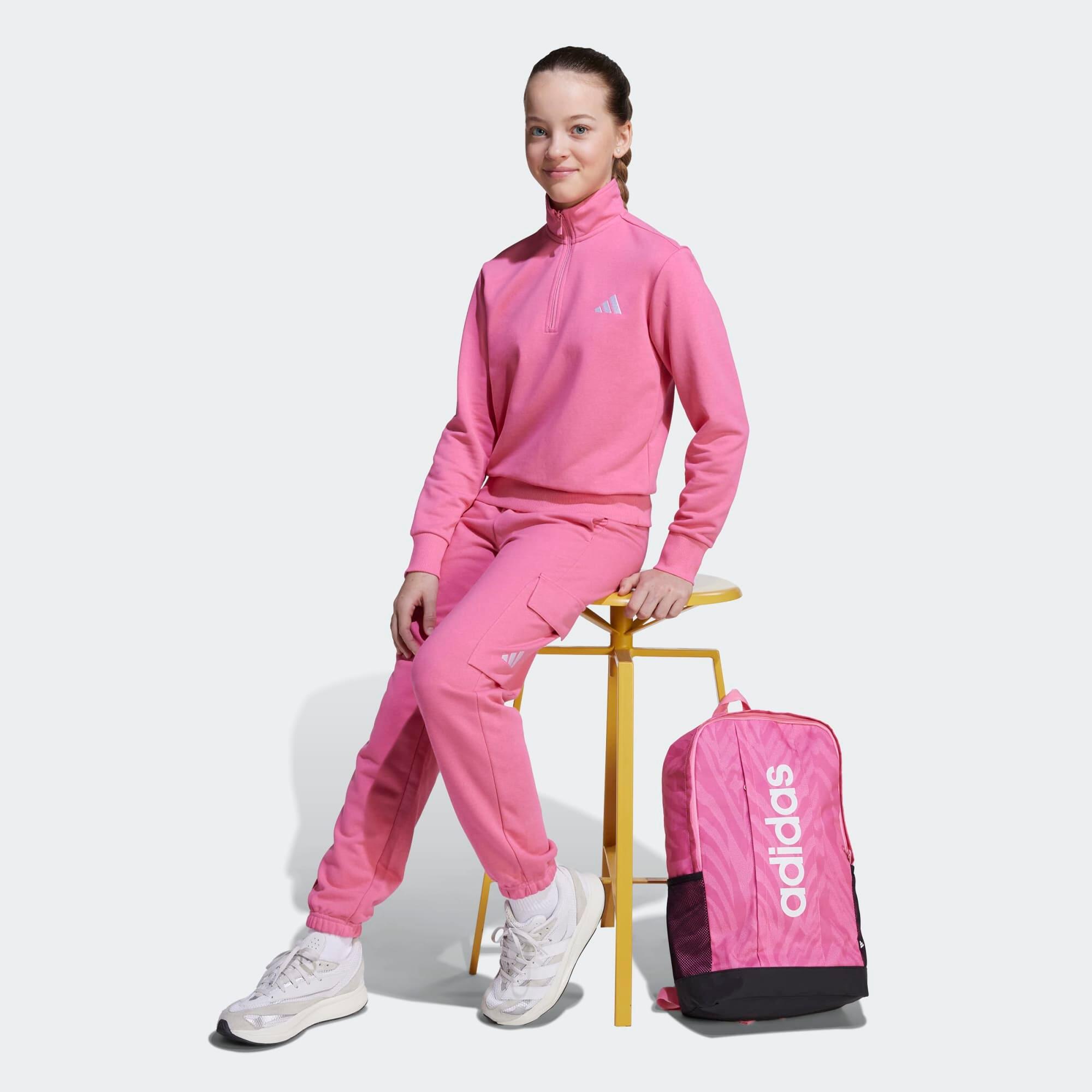 Felpa ADIDAS bambino ginnastica con zip pesante rosa 2/7