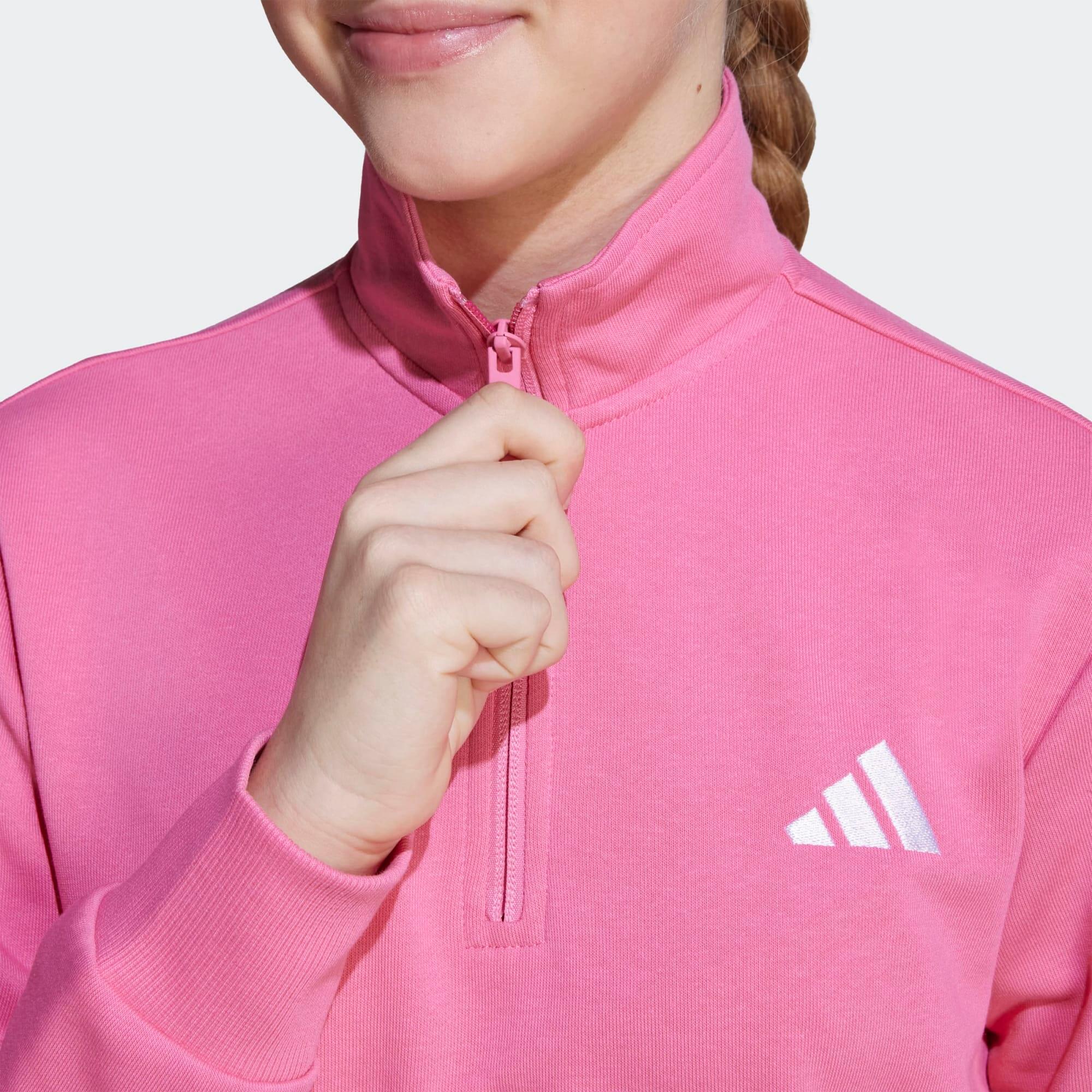 Felpa ADIDAS bambino ginnastica con zip pesante rosa 5/7