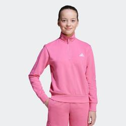 Sweatshirt com Meio Fecho de Educação Física Menina Rosa