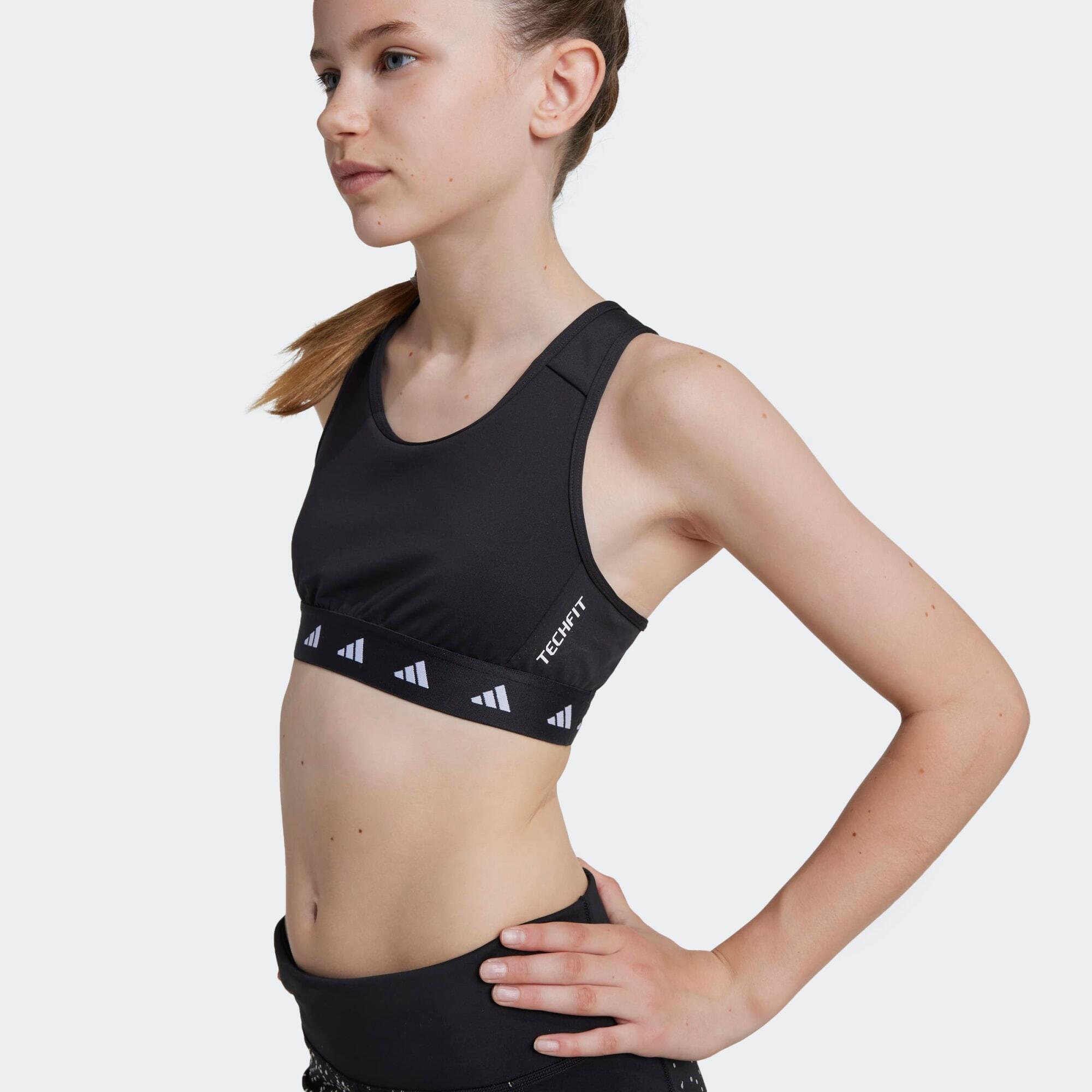 Brassière Techfit Power React Enfants, noire 2/7