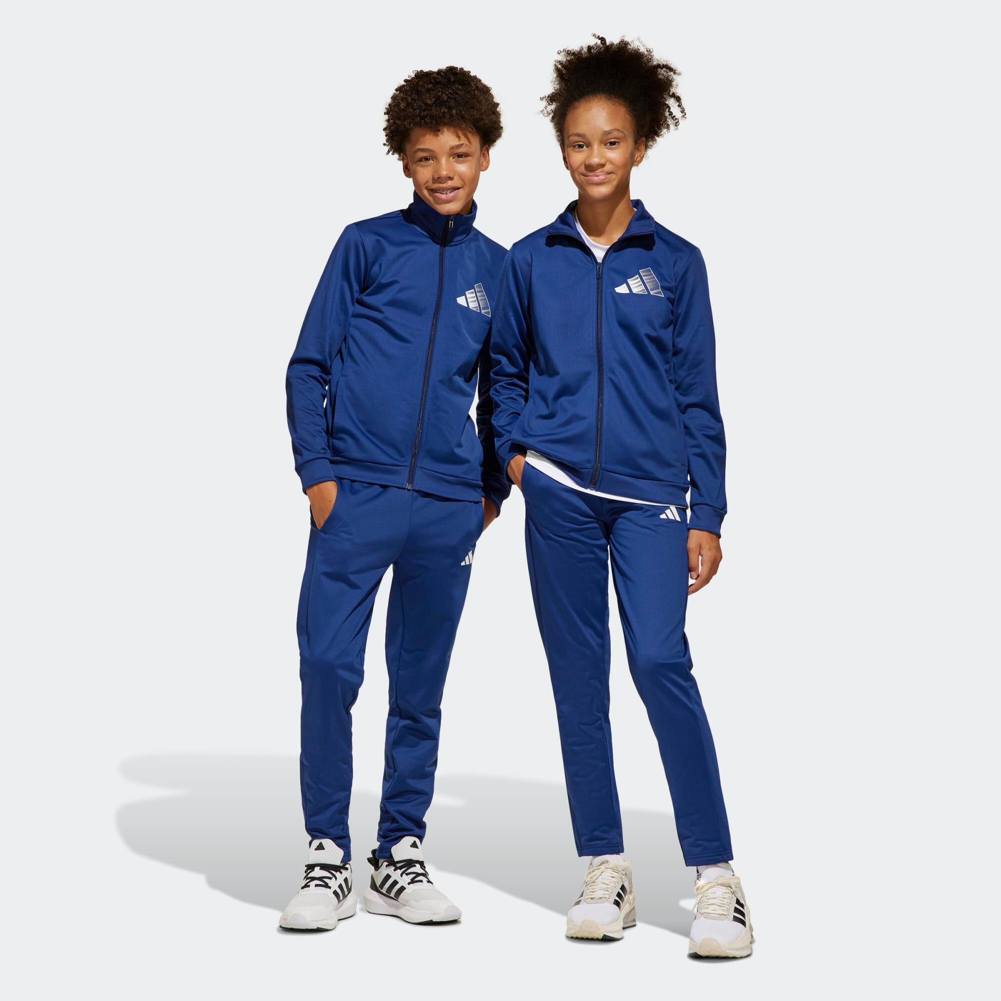 Tuta ADIDAS bambino ginnastica traspirante blu 6/7