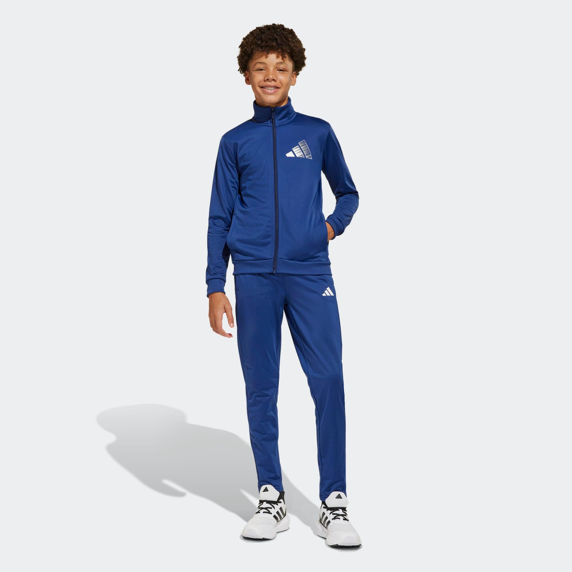 ADIDAS Tuta ADIDAS bambino ginnastica traspirante blu