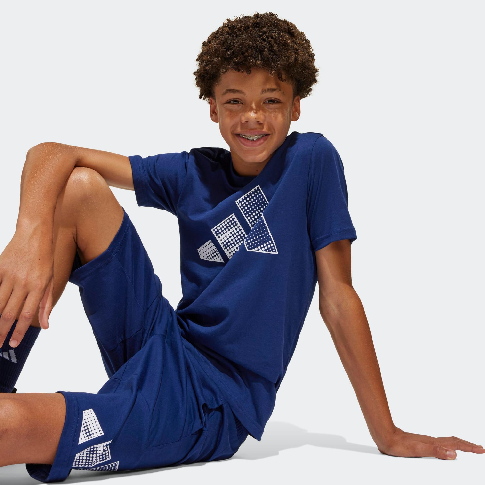 T-shirt pour enfant en coton, bleu 4/7