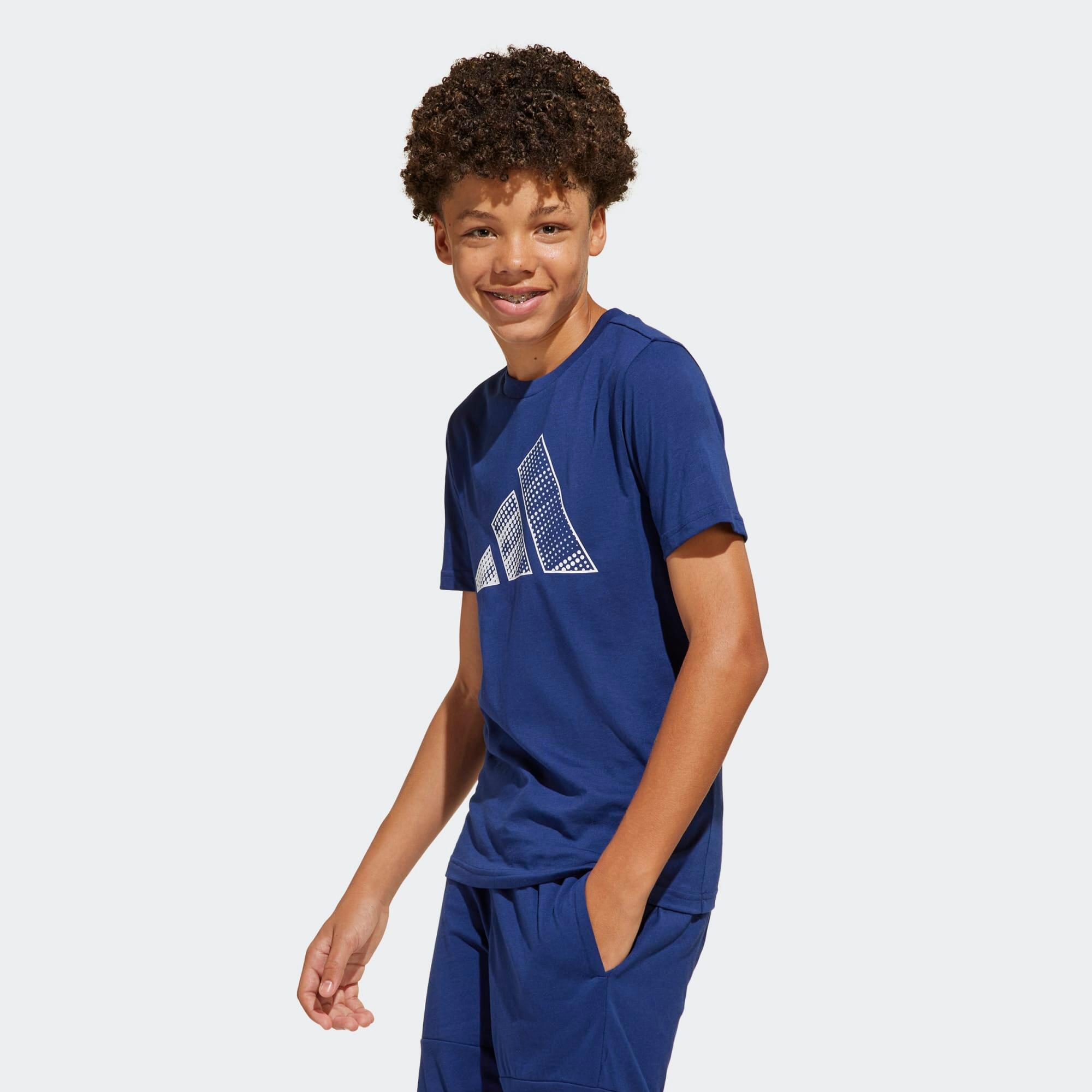 Adidas T-Shirt Kinder Baumwolle – blau | 04067903955482 Adidas T-Shirt Kinder Baumwolle – blau | 04067903955482