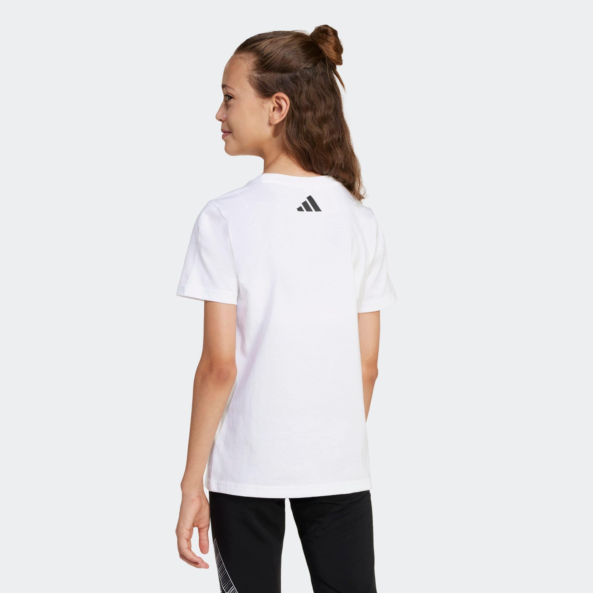 T-shirt en coton fille, blanc 2/5