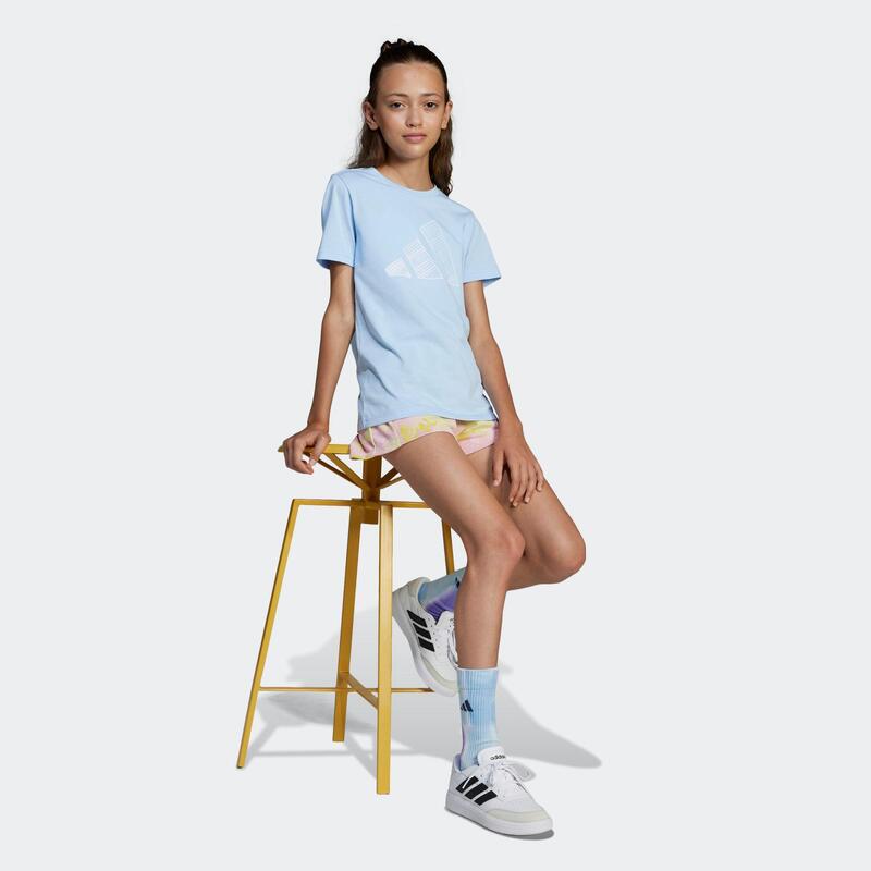 T-shirt en coton fille, bleu