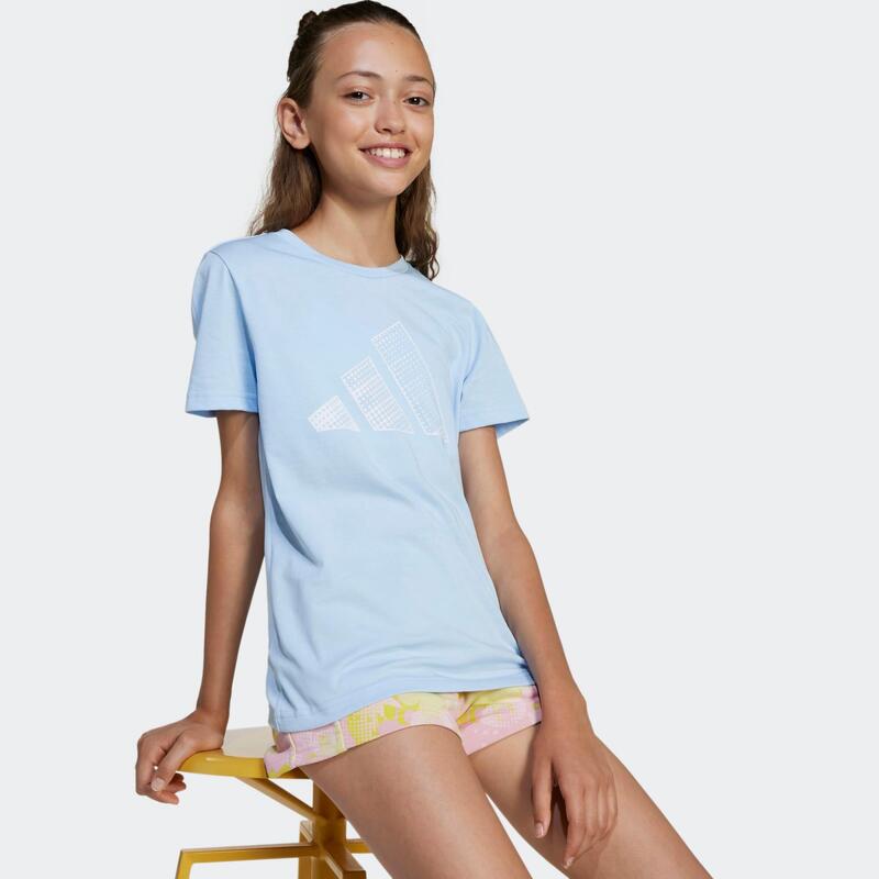 T-shirt en coton fille, bleu