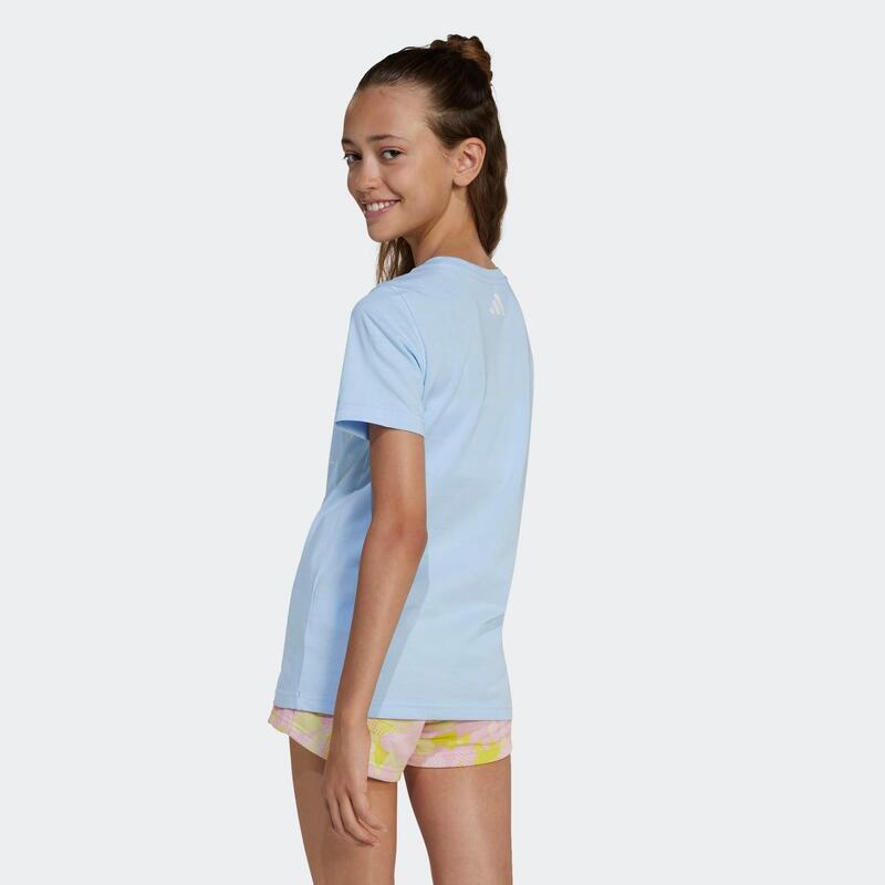T-shirt en coton fille, bleu