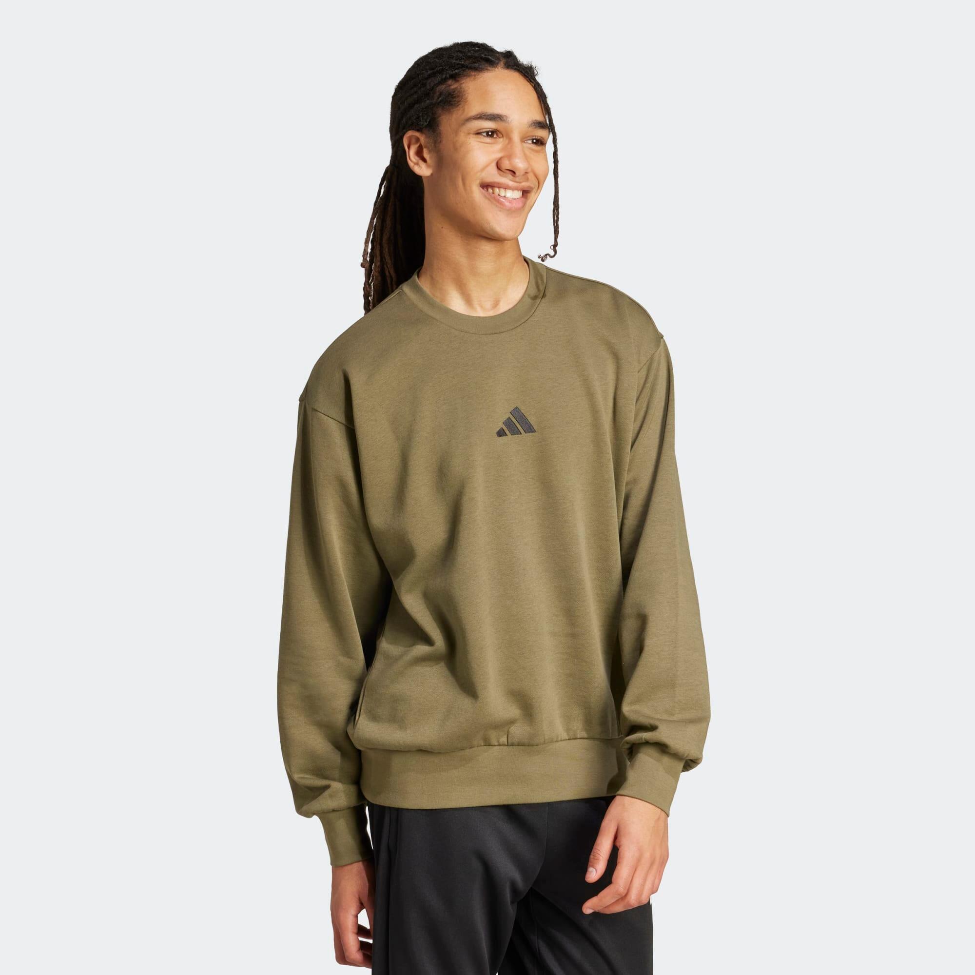 Men's Cotton Sweatshirt Khaki ADIDAS Decathlon