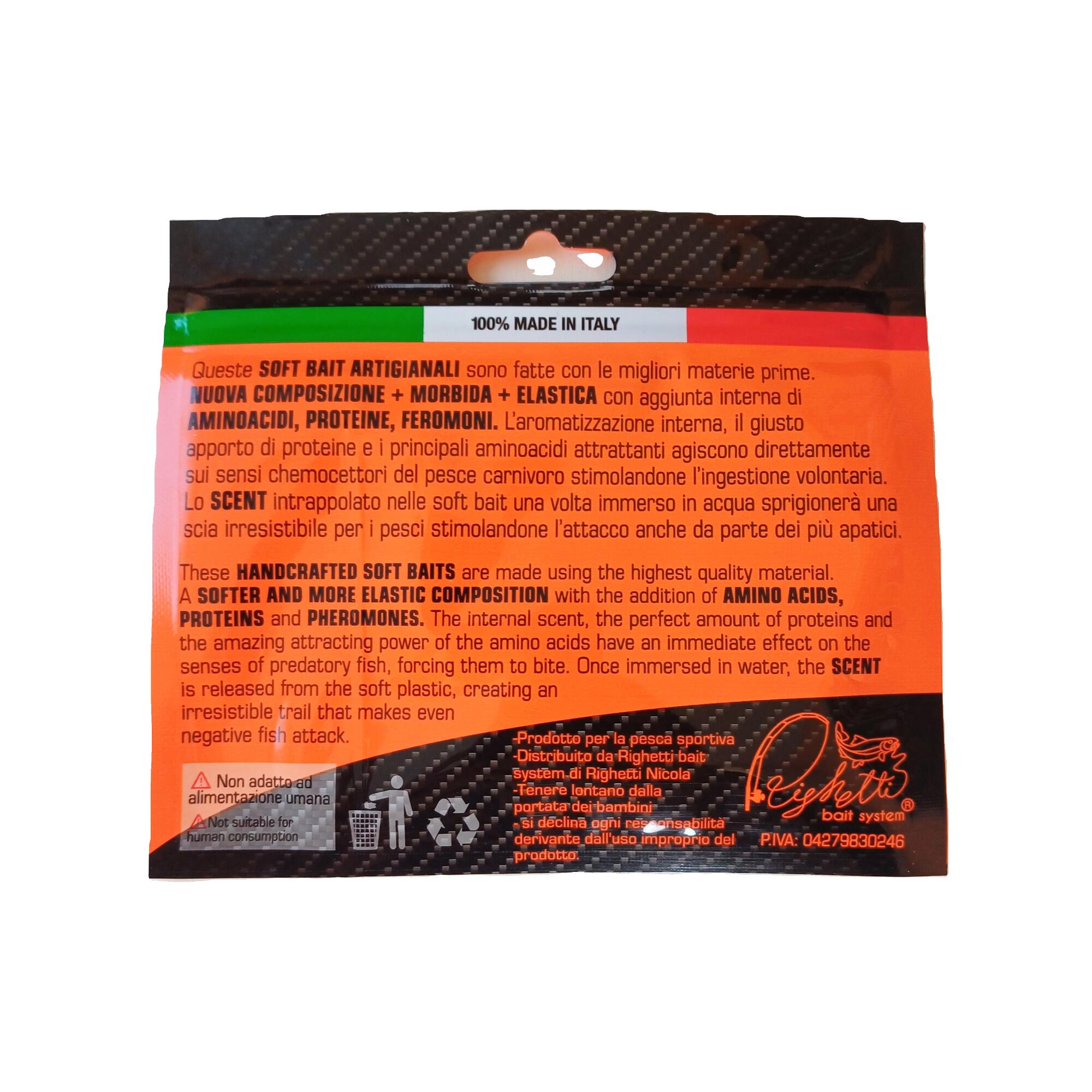 Esca morbida pesca spinning Righetti Bait System Ninfa 6cm 3/3