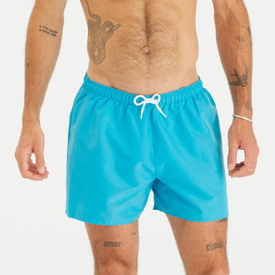 Korte boardshort 15" voor surfen heren 100 hendaia turquoise