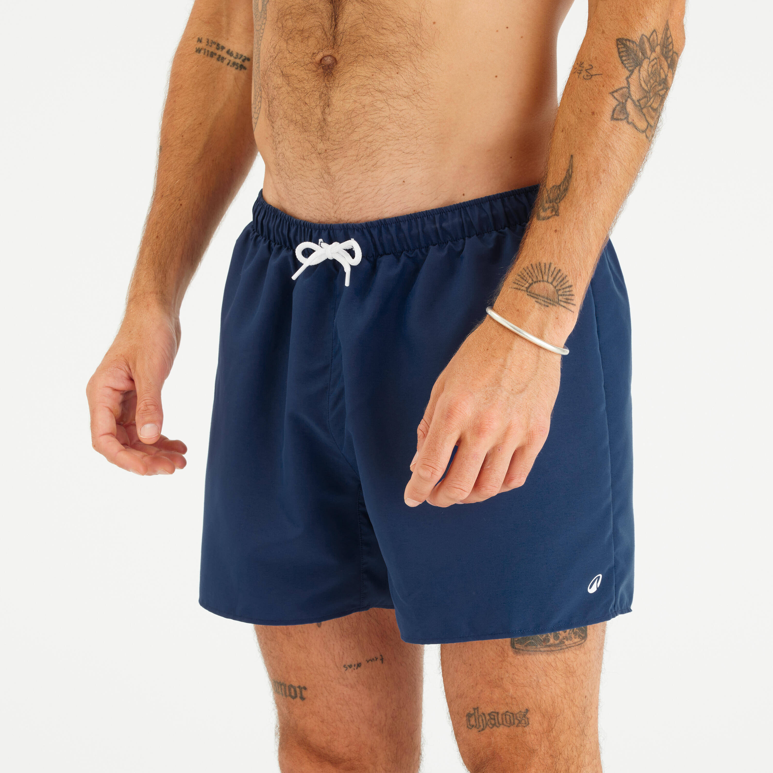 Men’s surfing swim shorts Navy Blue 100 - Hendaia -  3