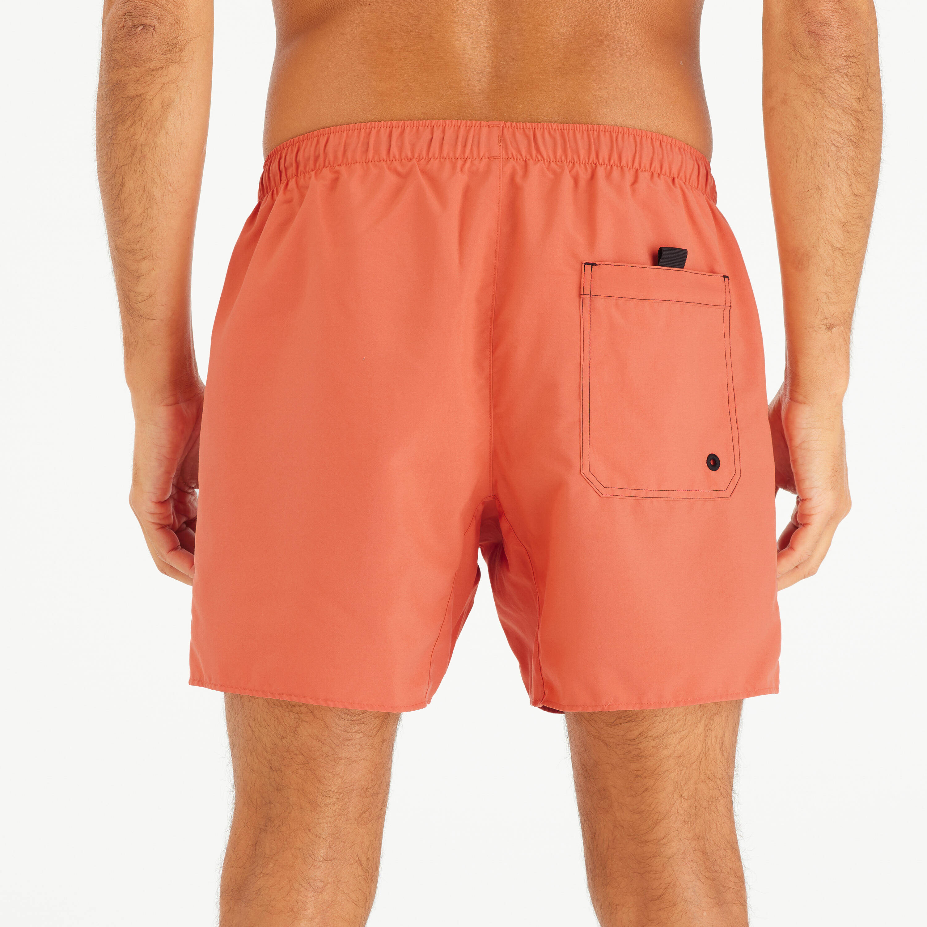 Men’s surfing boardshorts swim shorts, Hendaia pockets brick -  4