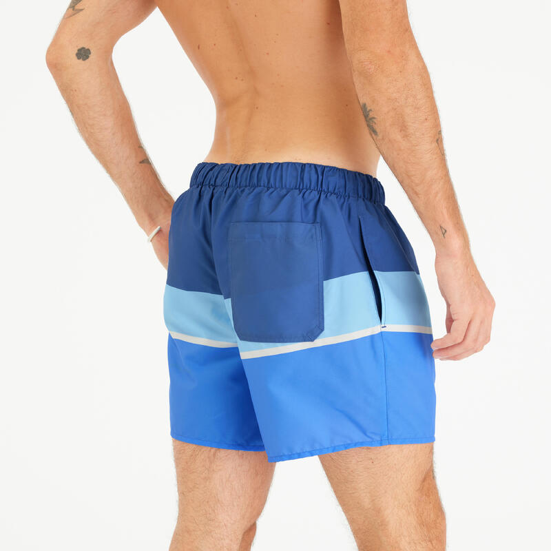 Șort de baie surf 100 scurt 15" Strippy Albastru Bărbați