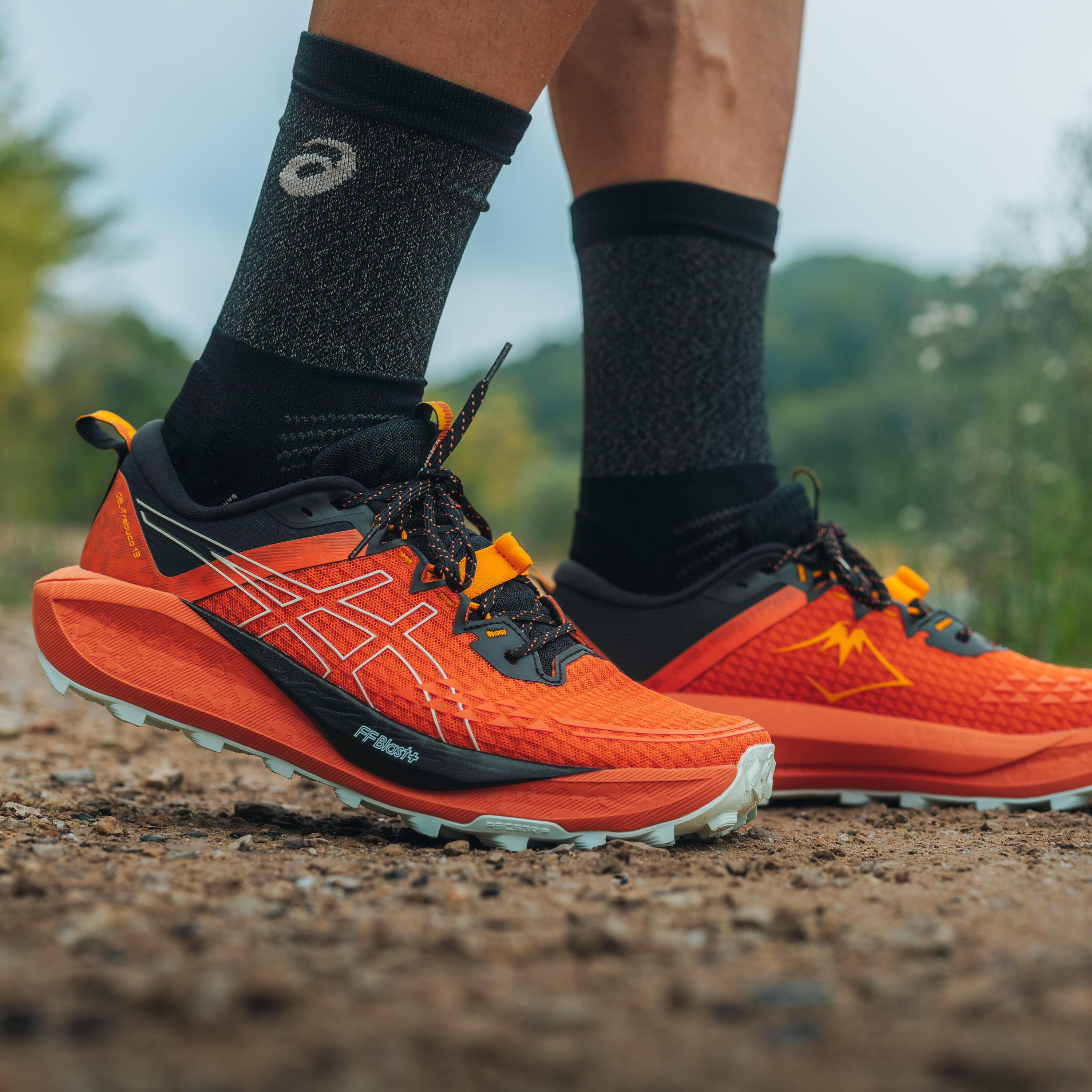 Scarpe trail uomo Asics GEL TRABUCO 13 arancione-nero