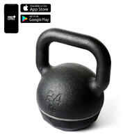 Cast Iron Kettlebell with Rubber Base - 24 kg