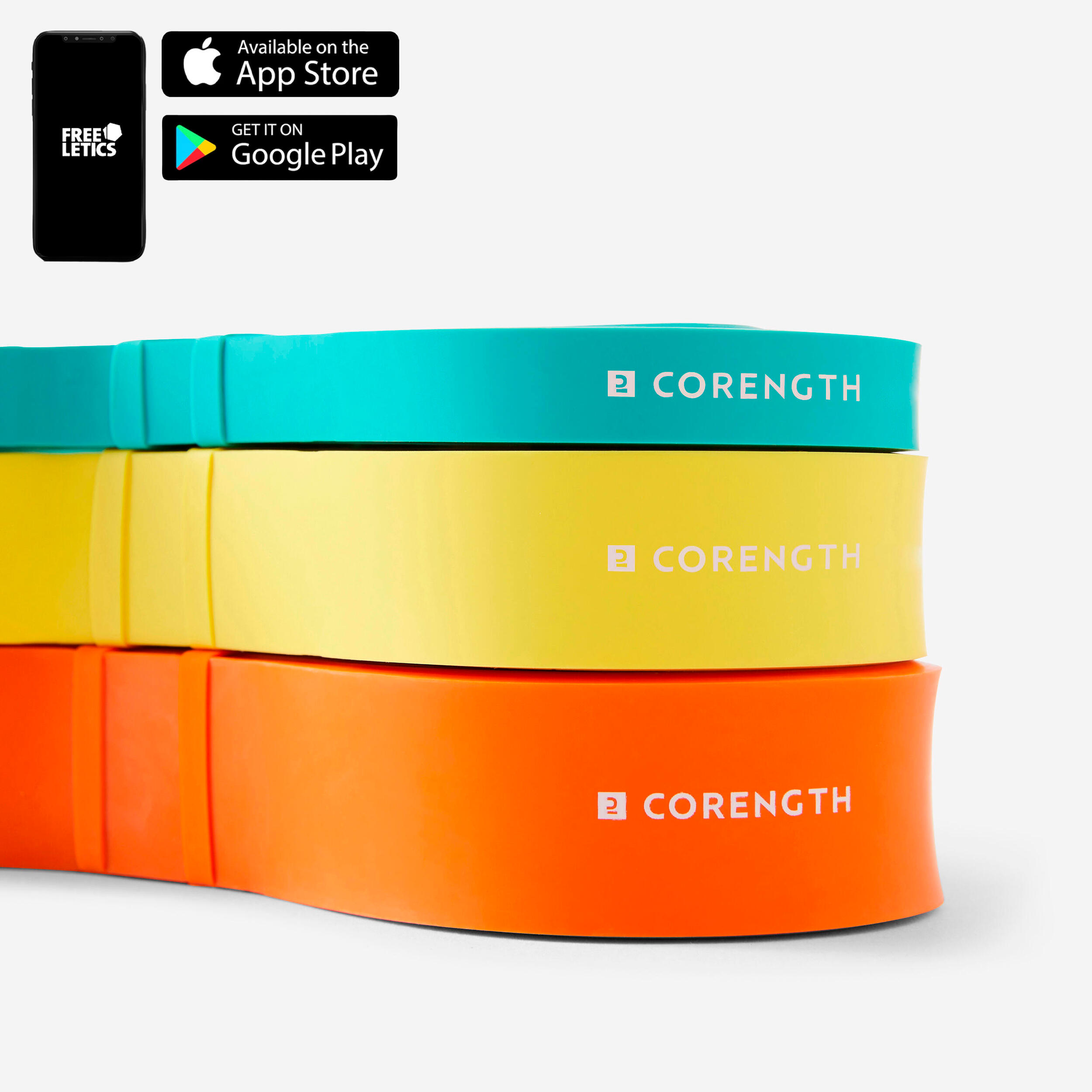 Fitness Band Trainingsband 3er-Set 15 kg + 25 kg + 35 kg 3 Monate Freeletics-Abo 2/5