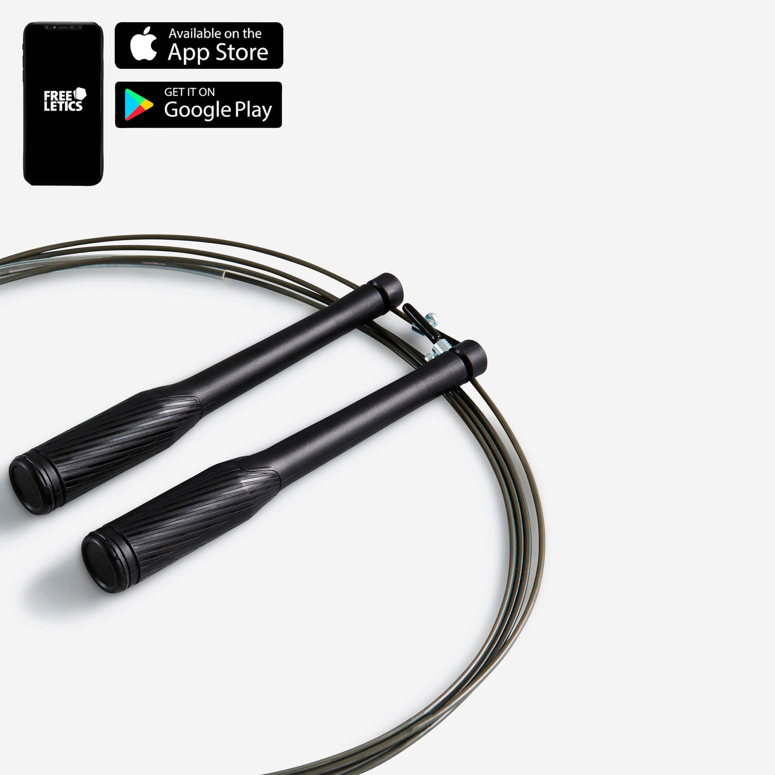 Cross-Training Speed Skipping Rope - Black -  2