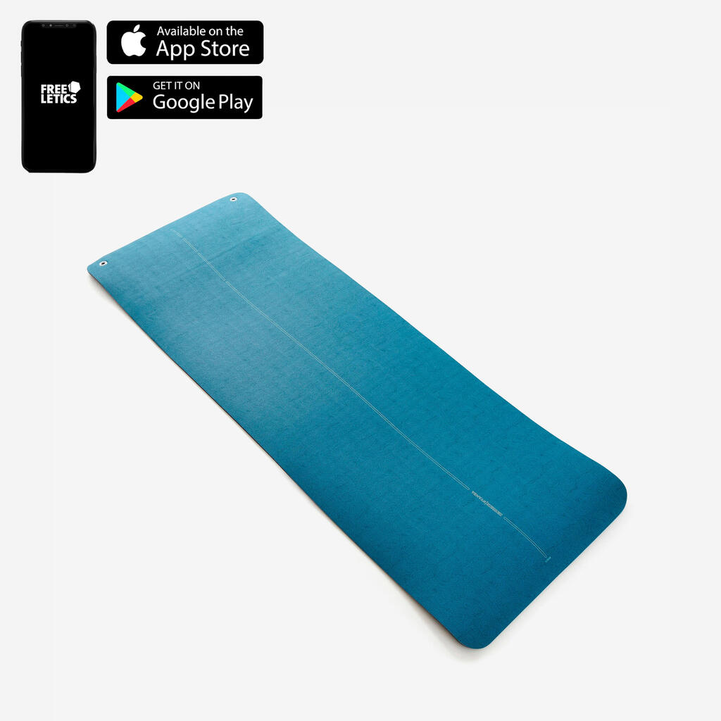 Tapis de sol fitness 8 mm  - Tone mat M bleu