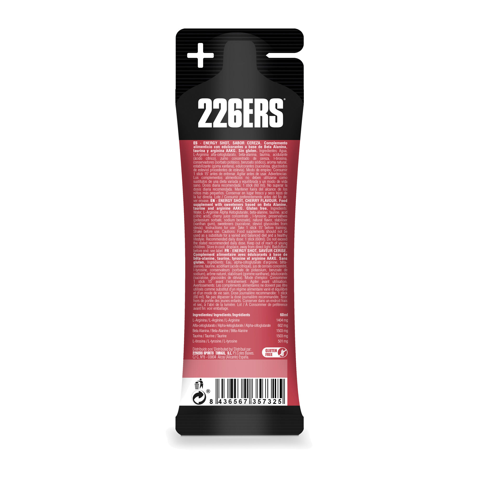 ENERGY SHOT STICK 60ml CHERRY ZERO NO 2/2