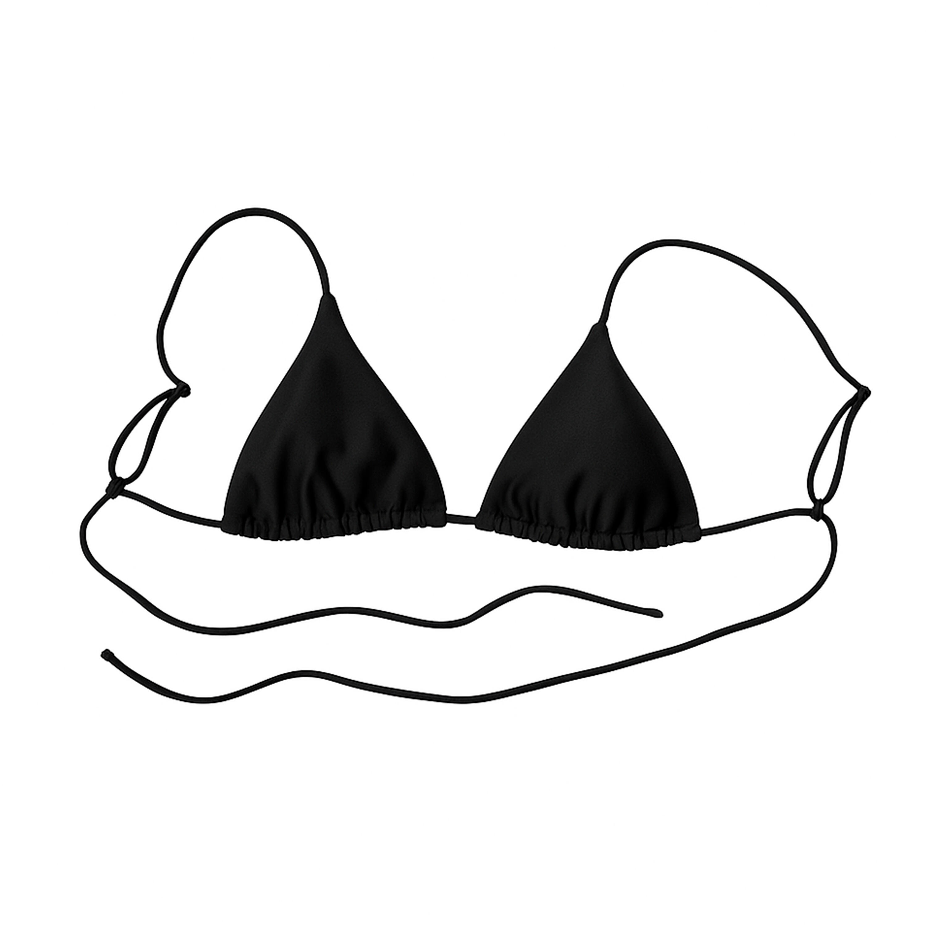 Top Bikini Mujer Triángulo Negro 6/6
