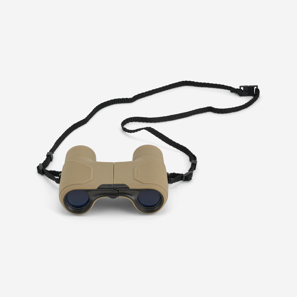 8x25 focus-free binoculars, beige