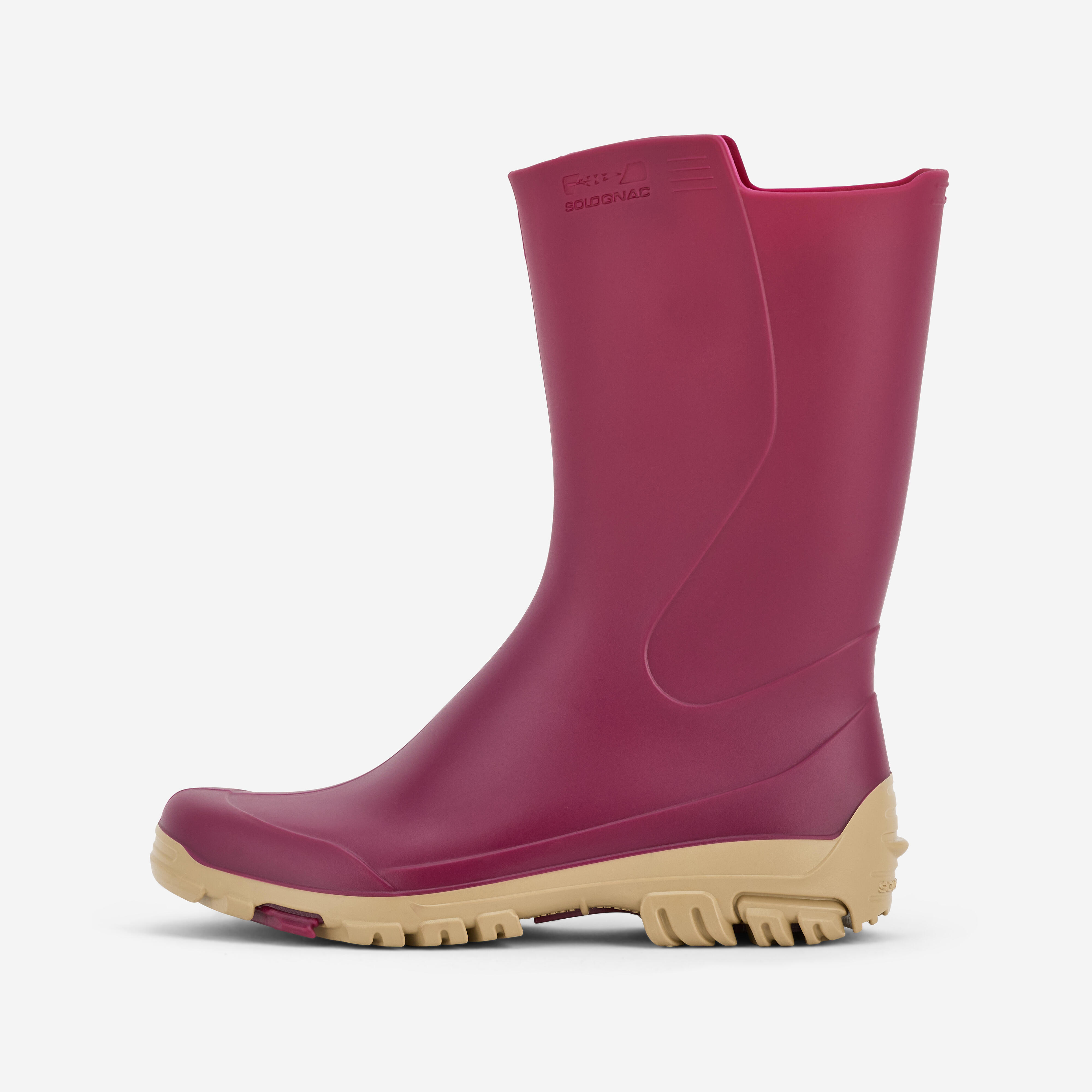 SOLOGNAC Dámske gumené čižmy 100 slivkové 41-42